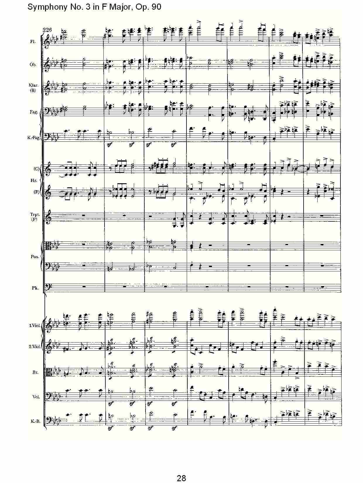 F大调第三交响曲, Op.90第四乐章（六）总谱（图3）