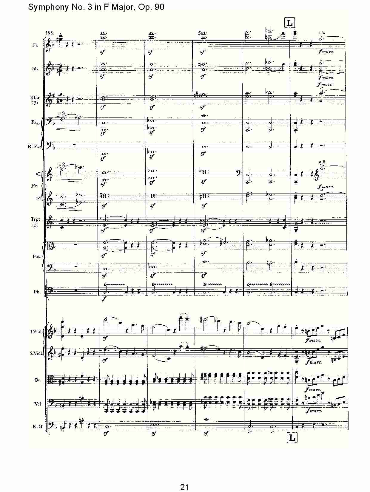 F大调第三交响曲, Op.90第一乐章（五）总谱（图1）