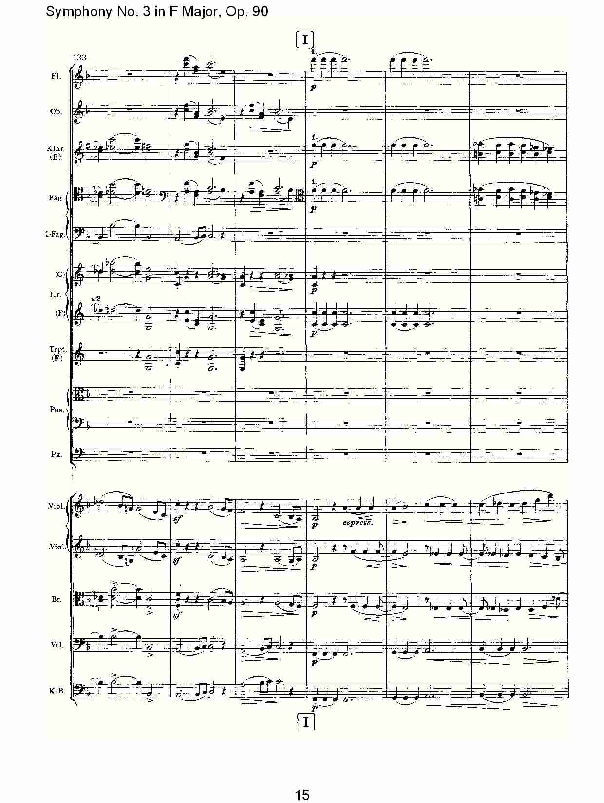 F大调第三交响曲, Op.90第一乐章（三）总谱（图5）