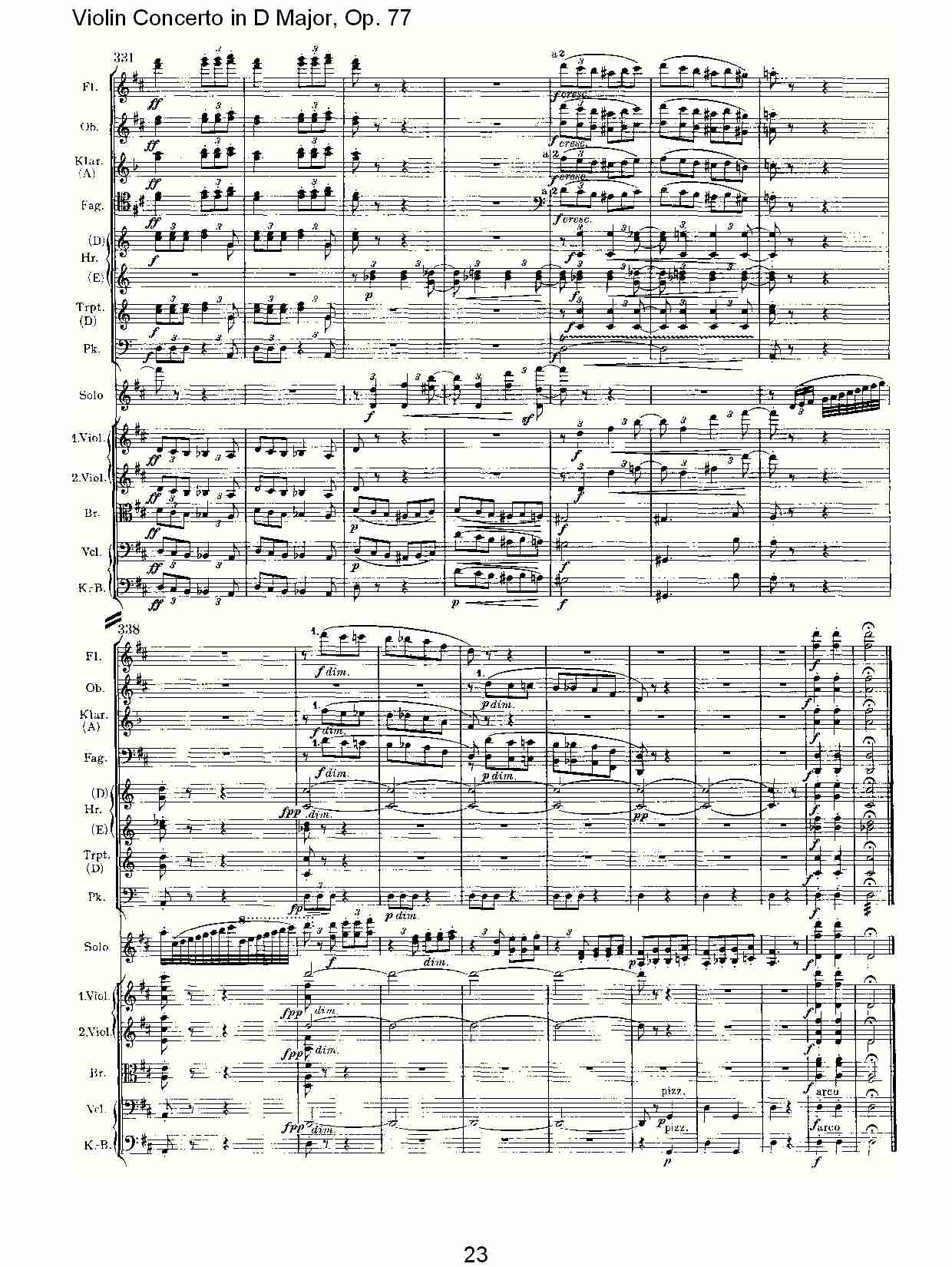 D大调小提琴协奏曲, Op.77第三乐章（五）总谱（图3）