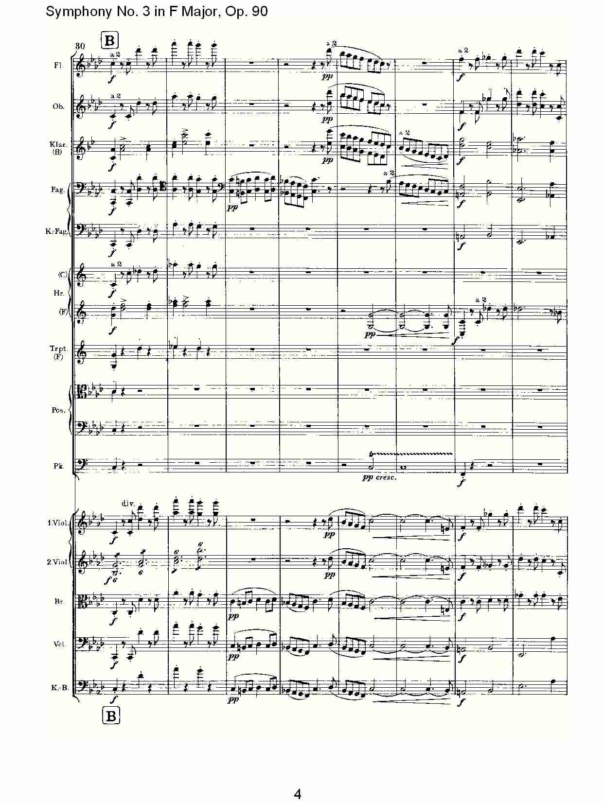 F大调第三交响曲, Op.90第四乐章（一）总谱（图4）
