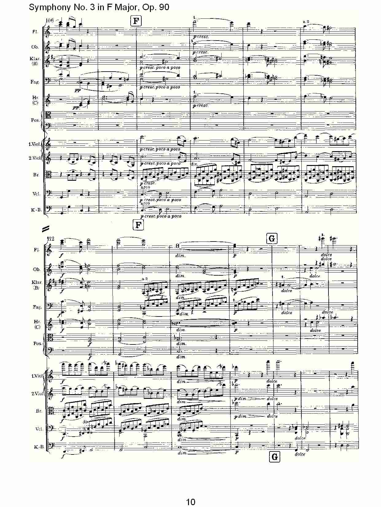 F大调第三交响曲, Op.90第二乐章（二）总谱（图5）