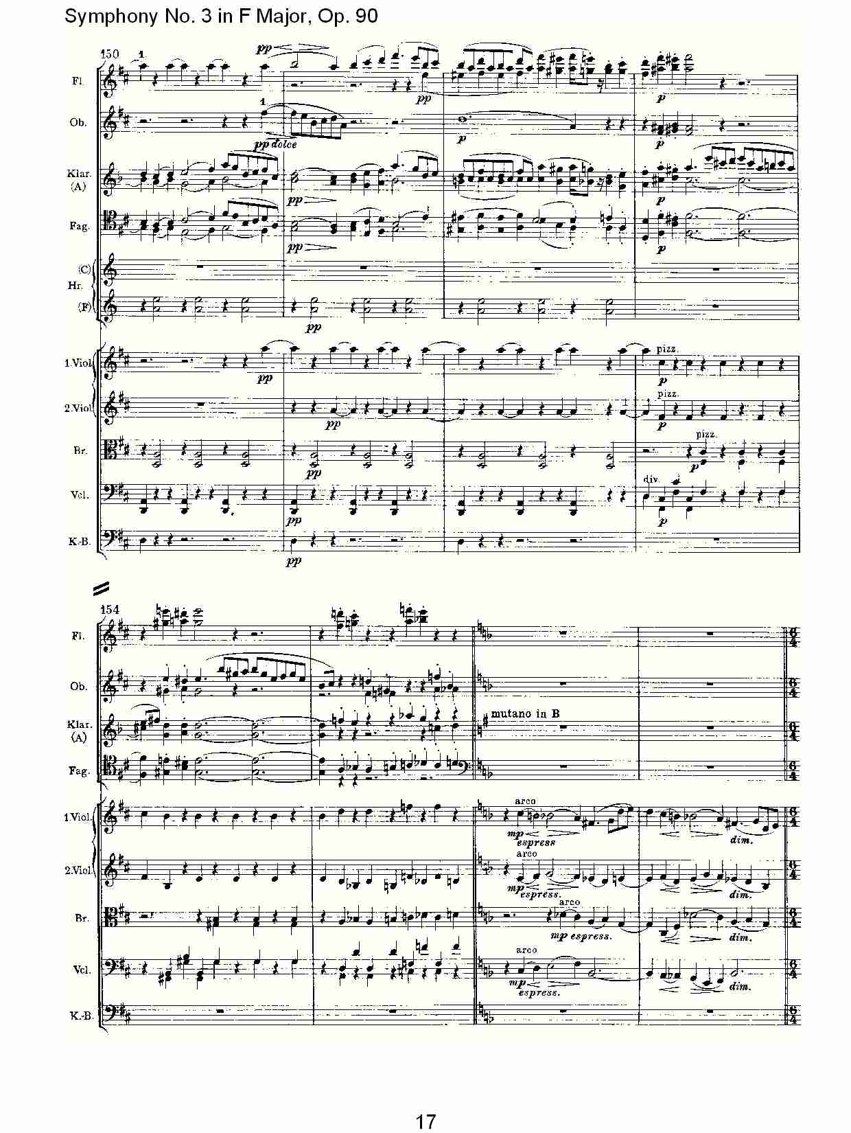 F大调第三交响曲, Op.90第一乐章（四）总谱（图2）