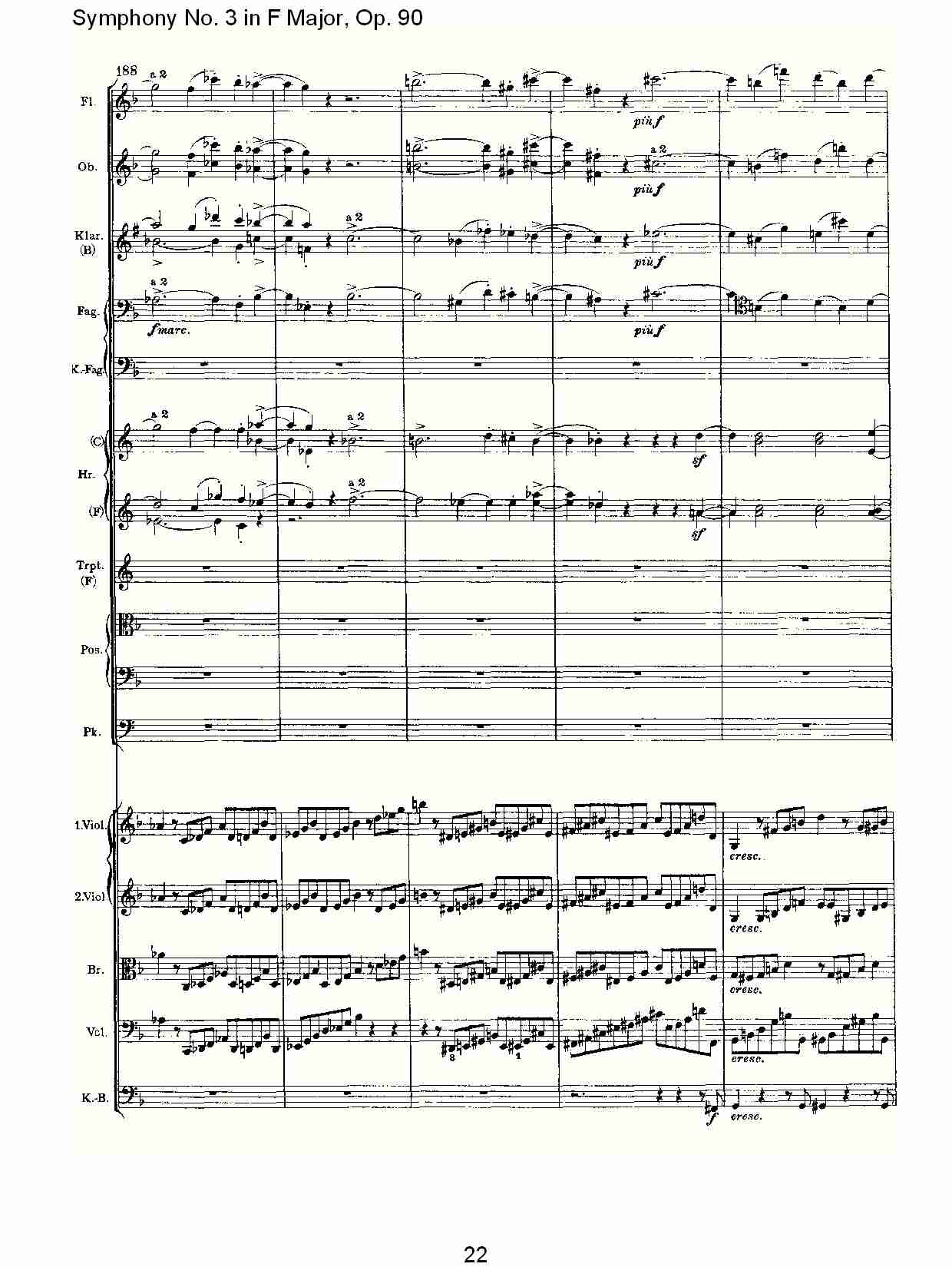 F大调第三交响曲, Op.90第一乐章（五）总谱（图2）
