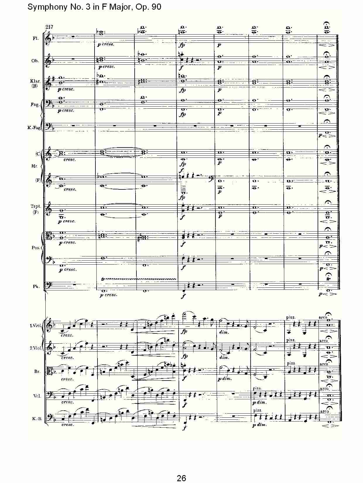 F大调第三交响曲, Op.90第一乐章（六）总谱（图1）