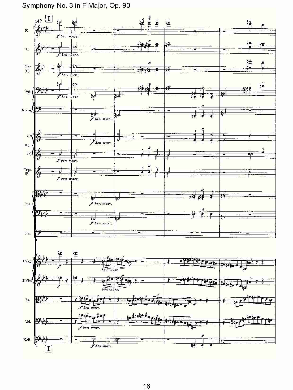 F大调第三交响曲, Op.90第四乐章（四）总谱（图1）