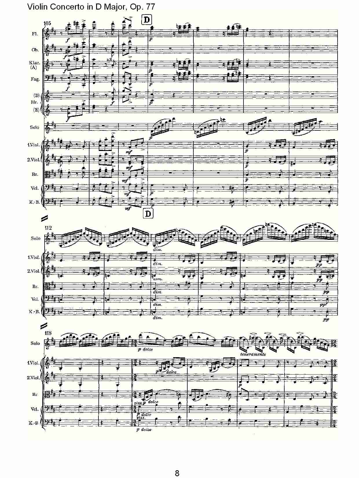 D大调小提琴协奏曲, Op.77第三乐章（二）总谱（图3）