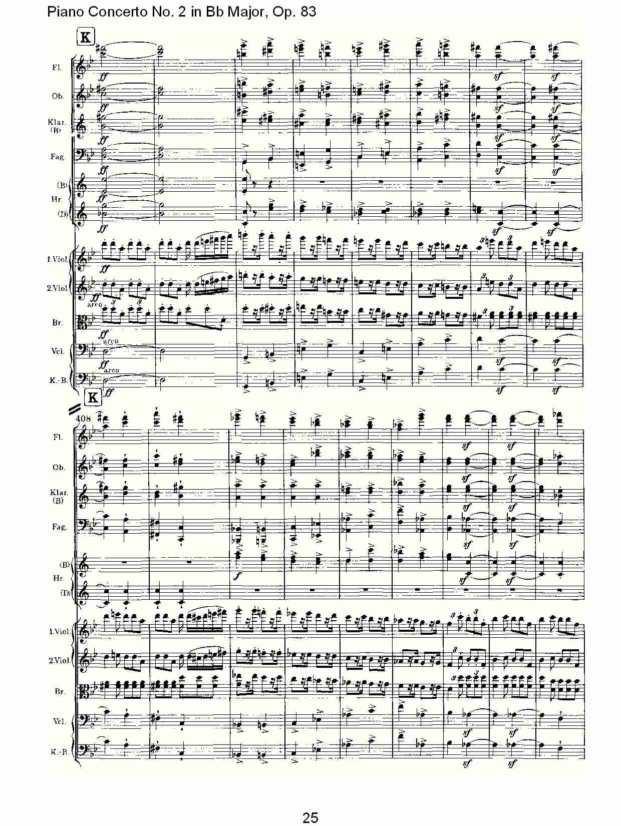 Bb大调钢琴第二协奏曲, Op.83第四乐章（五）总谱（图5）