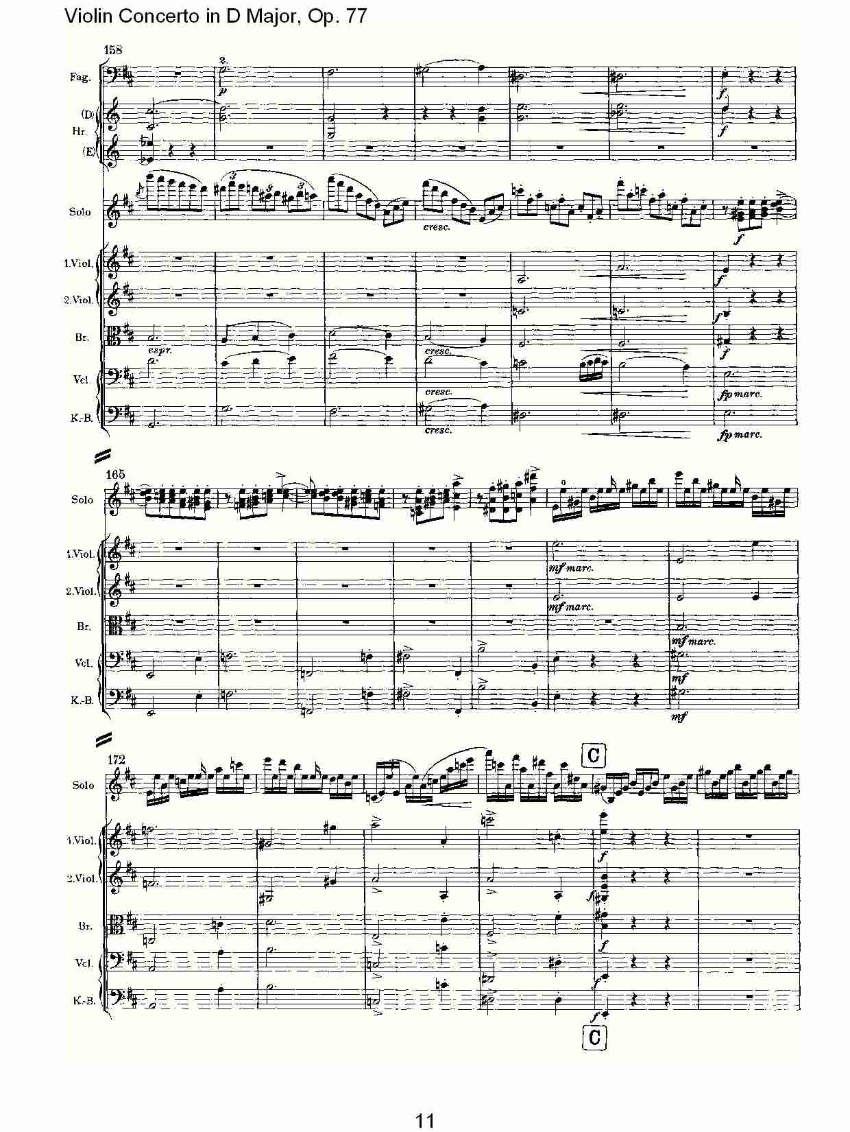D大调小提琴协奏曲, Op.77第一乐章（三）总谱（图1）