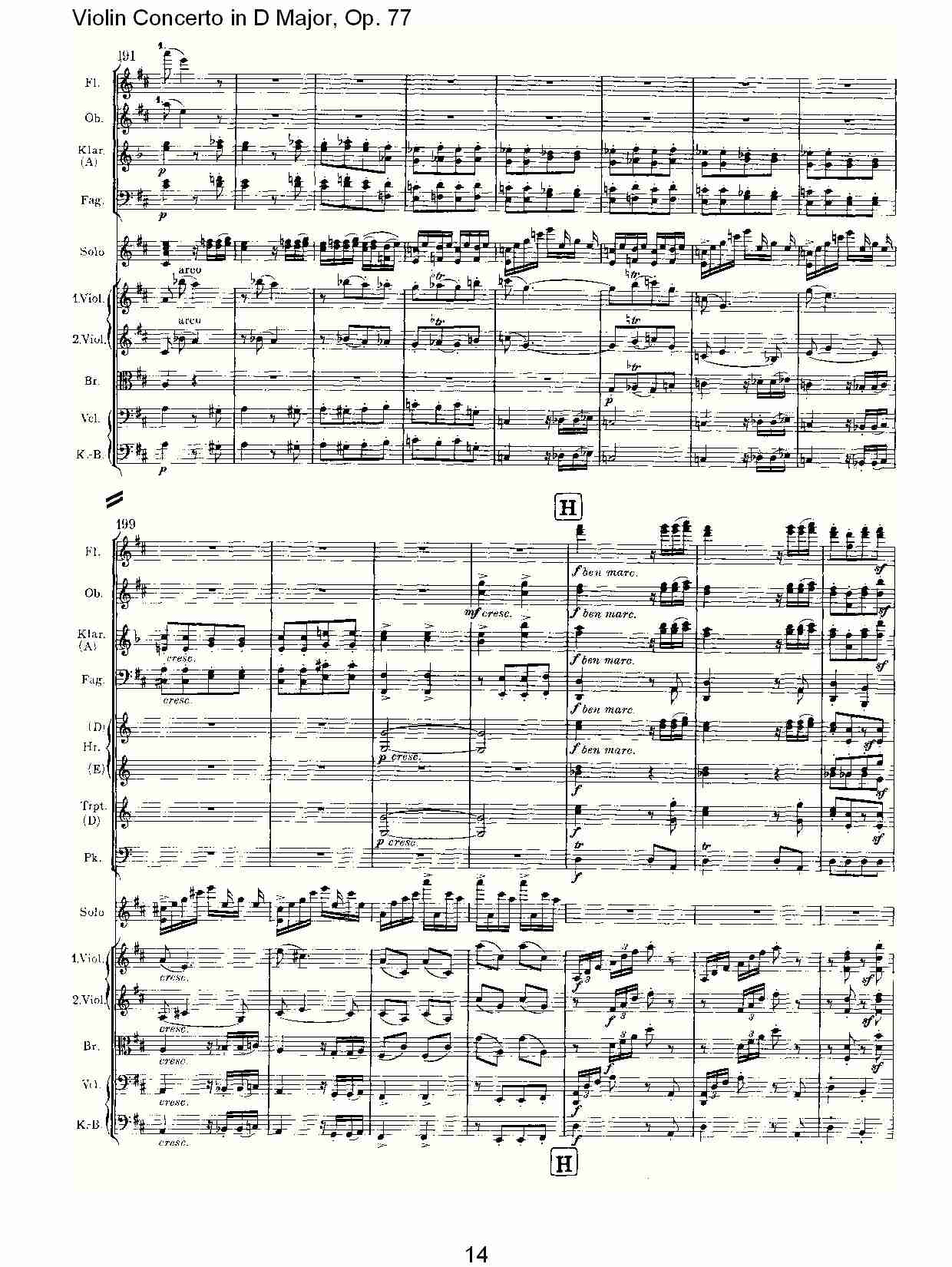 D大调小提琴协奏曲, Op.77第三乐章（三）总谱（图4）