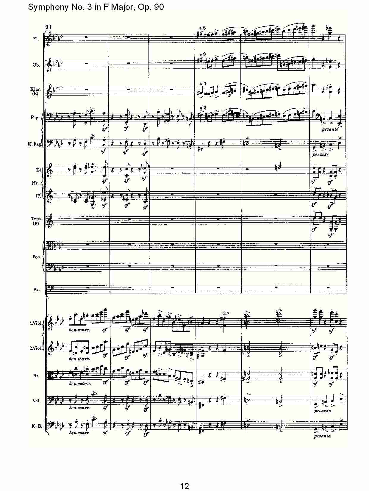F大调第三交响曲, Op.90第四乐章（三）总谱（图2）