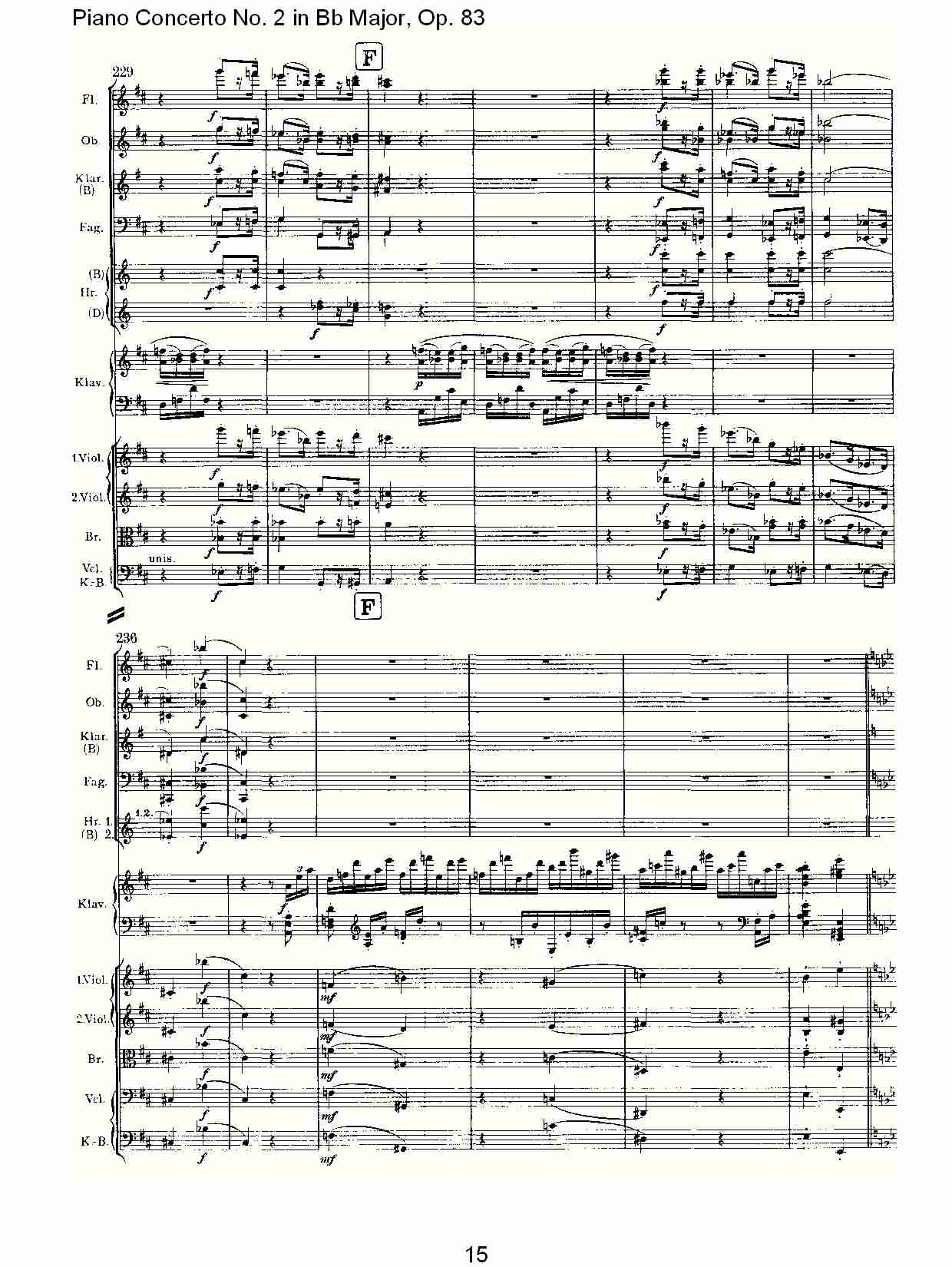 Bb大调钢琴第二协奏曲, Op.83第四乐章（三）总谱（图6）