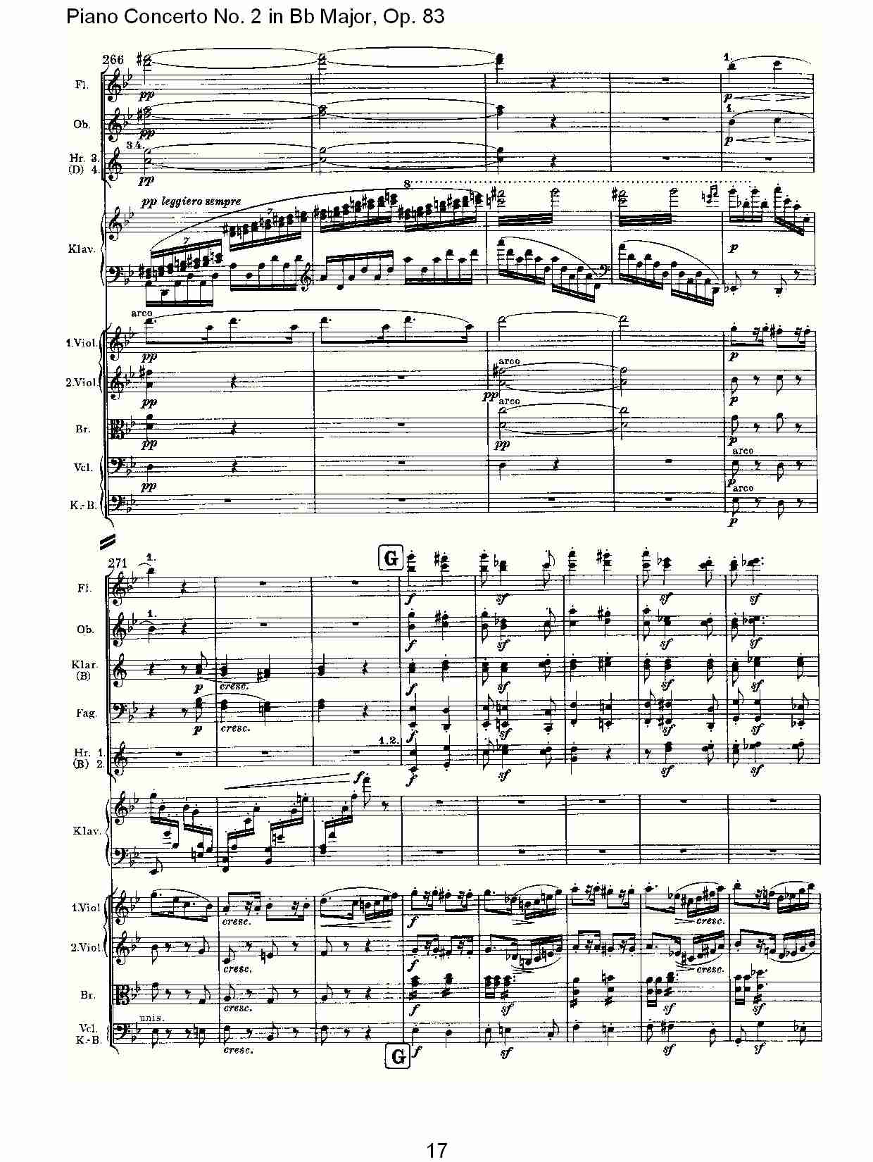 Bb大调钢琴第二协奏曲, Op.83第四乐章（四）总谱（图2）