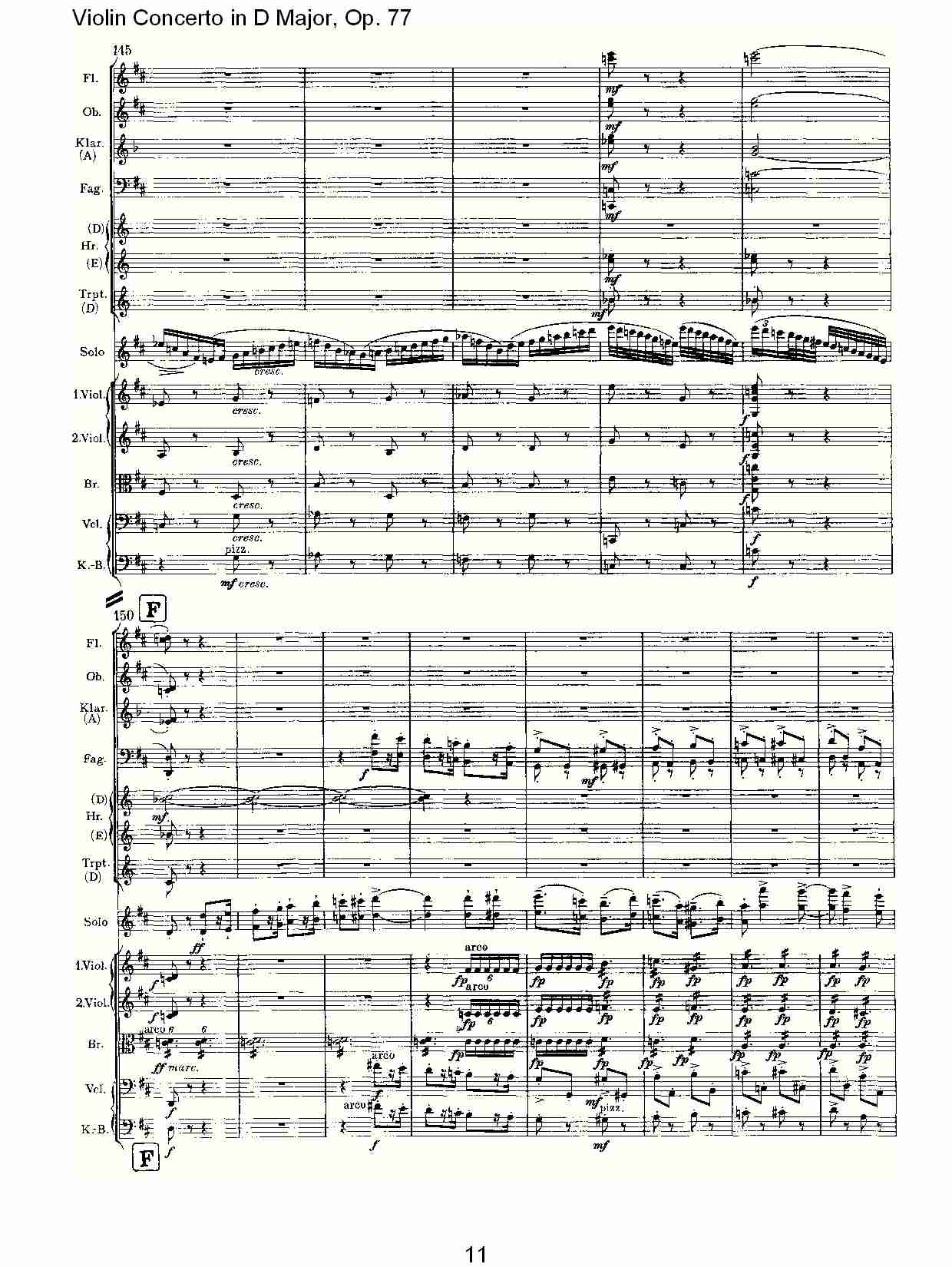 D大调小提琴协奏曲, Op.77第三乐章（三）总谱（图1）