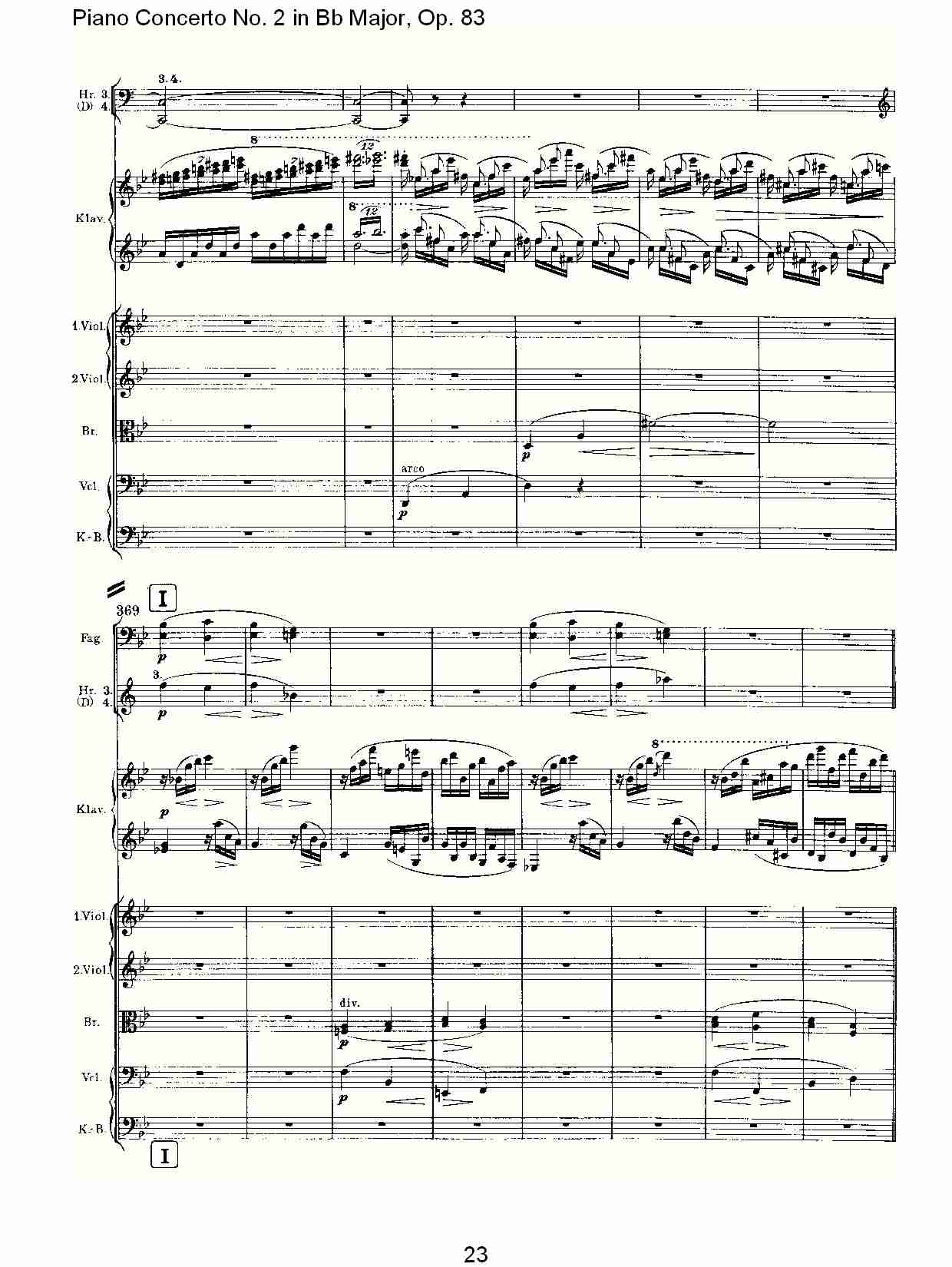 Bb大调钢琴第二协奏曲, Op.83第四乐章（五）总谱（图3）