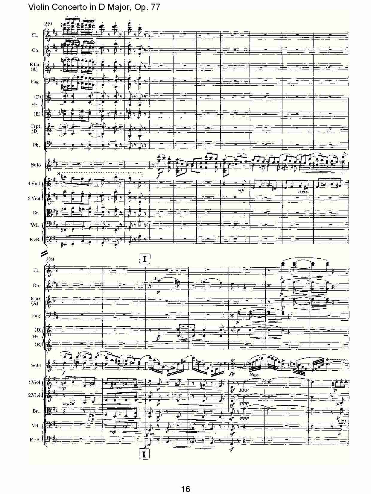 D大调小提琴协奏曲, Op.77第三乐章（四）总谱（图1）