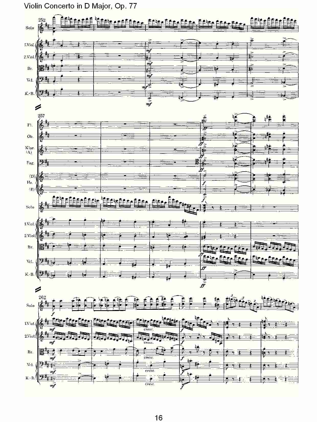 D大调小提琴协奏曲, Op.77第一乐章（四）总谱（图1）