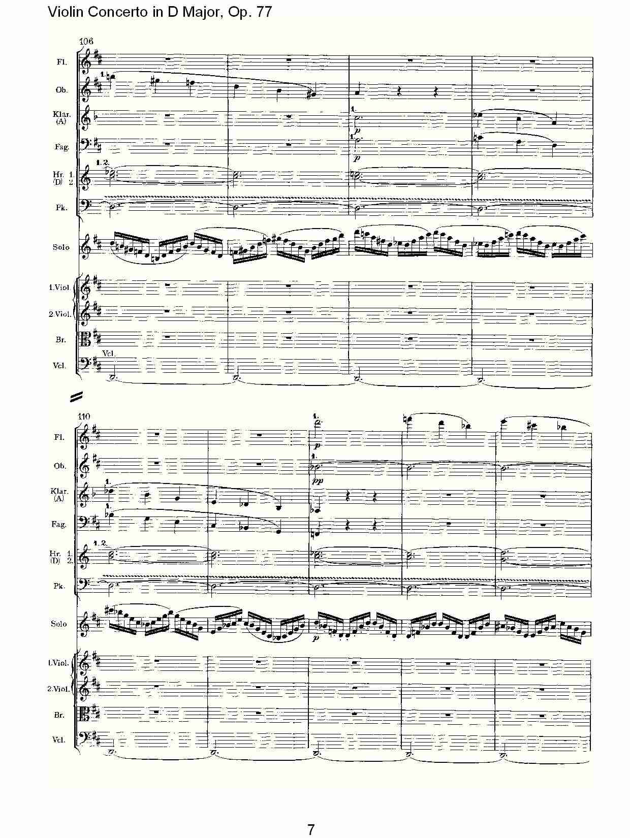 D大调小提琴协奏曲, Op.77第一乐章（二）总谱（图2）