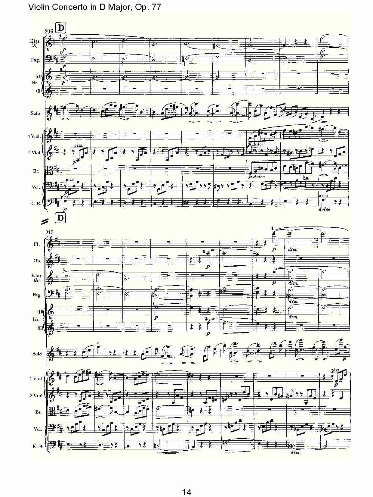 D大调小提琴协奏曲, Op.77第一乐章（三）总谱（图4）