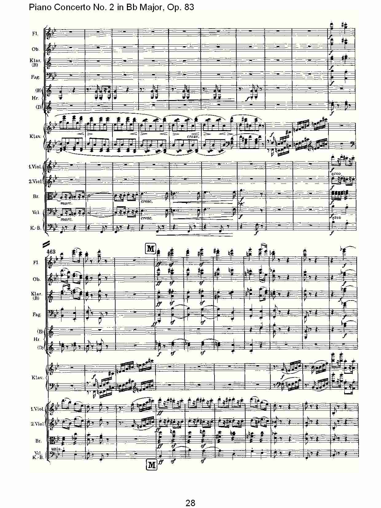 Bb大调钢琴第二协奏曲, Op.83第四乐章（六）总谱（图3）