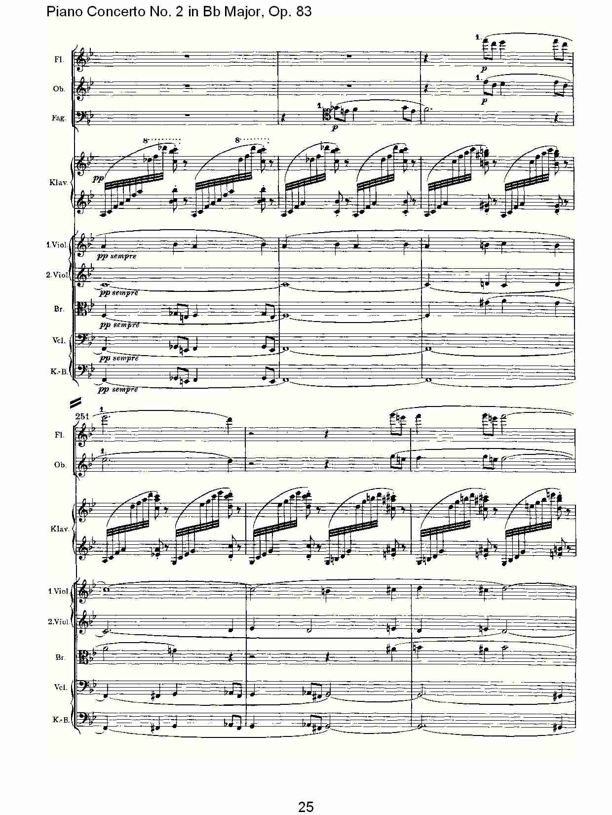 Bb大调钢琴第二协奏曲, Op.83第一乐章（五）总谱（图5）