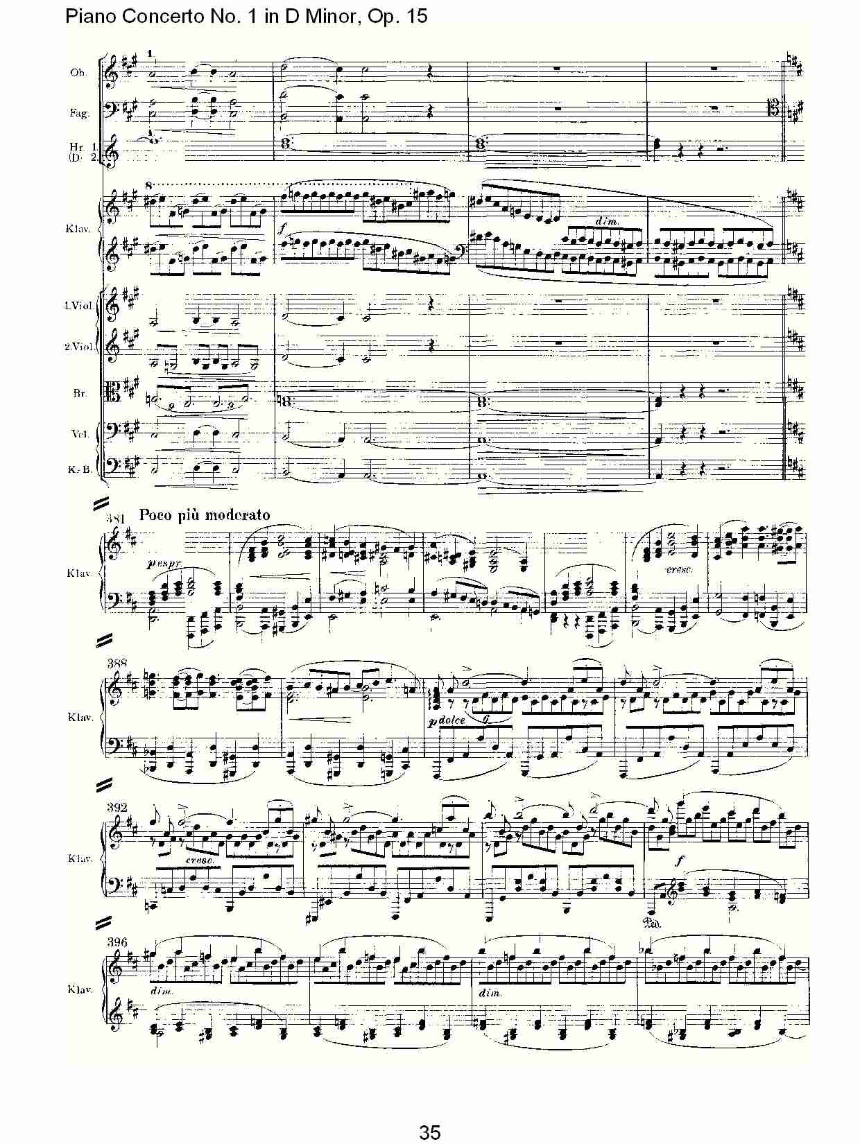 D小调钢琴第一协奏曲, Op.15第一乐章（七）总谱（图5）