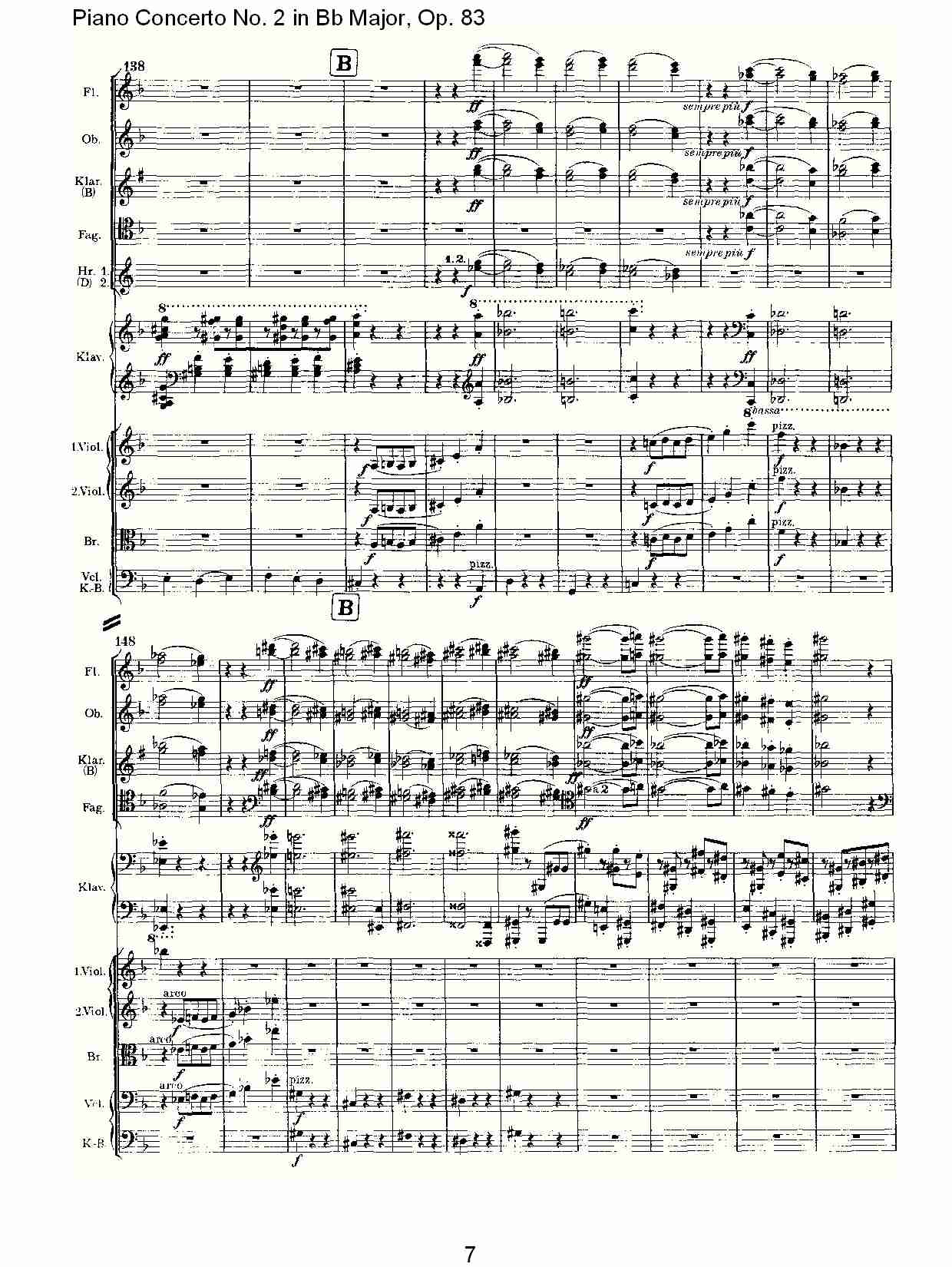 Bb大调钢琴第二协奏曲, Op.83第二乐章（二）总谱（图2）