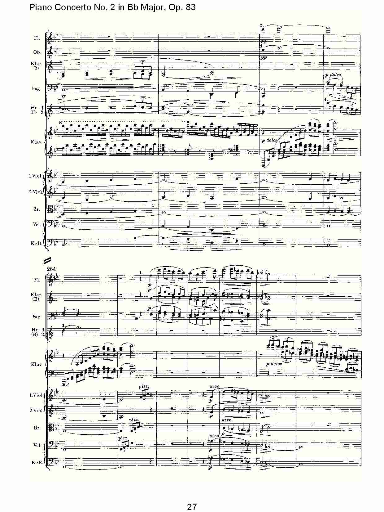 Bb大调钢琴第二协奏曲, Op.83第一乐章（六）总谱（图2）