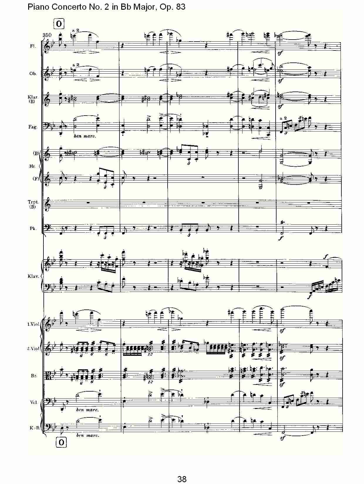 Bb大调钢琴第二协奏曲, Op.83第一乐章（八）总谱（图3）