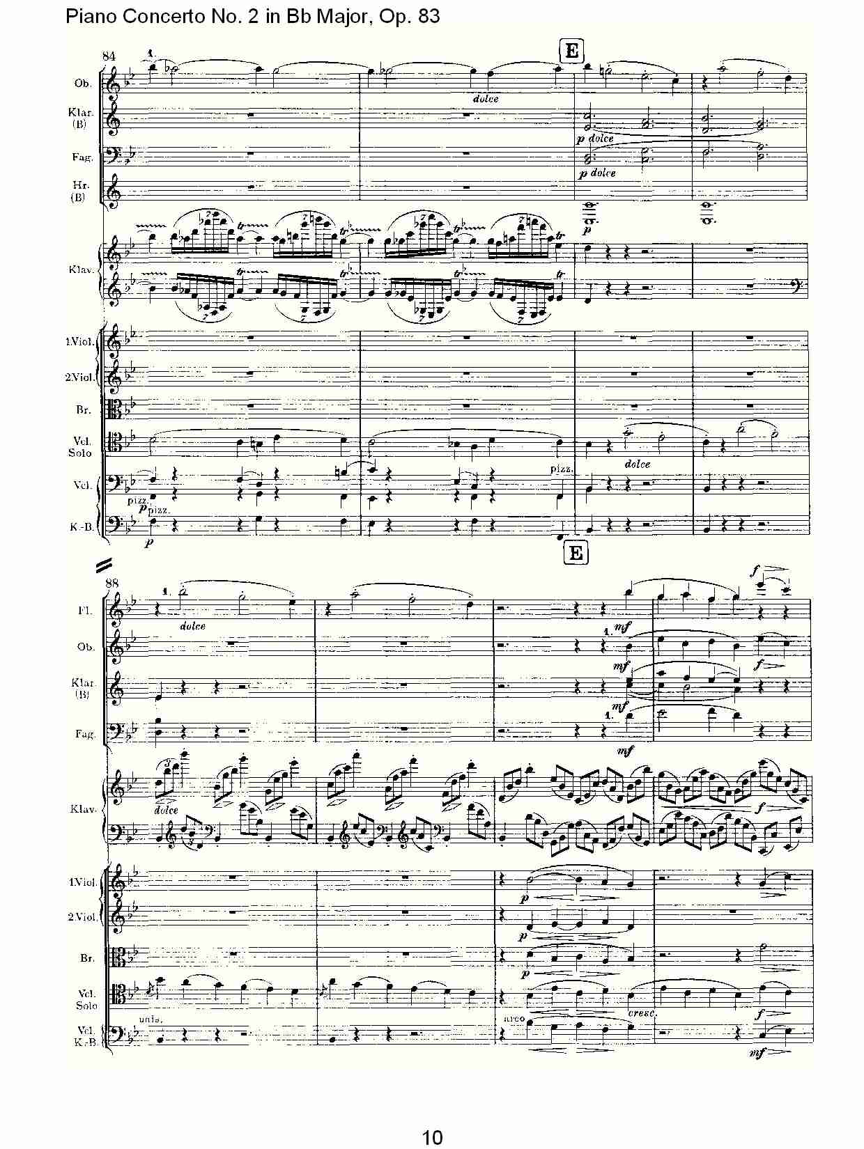 Bb大调钢琴第二协奏曲, Op.83第三乐章（二）总谱（图6）