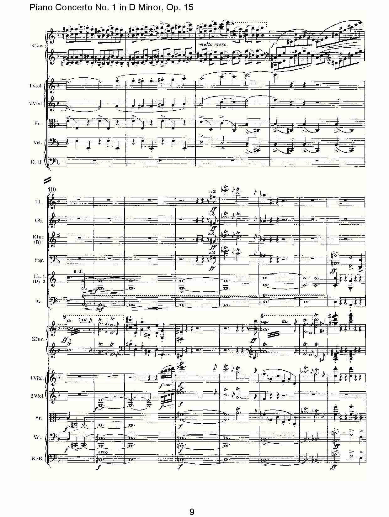 D小调钢琴第一协奏曲, Op.15第一乐章（二）总谱（图4）