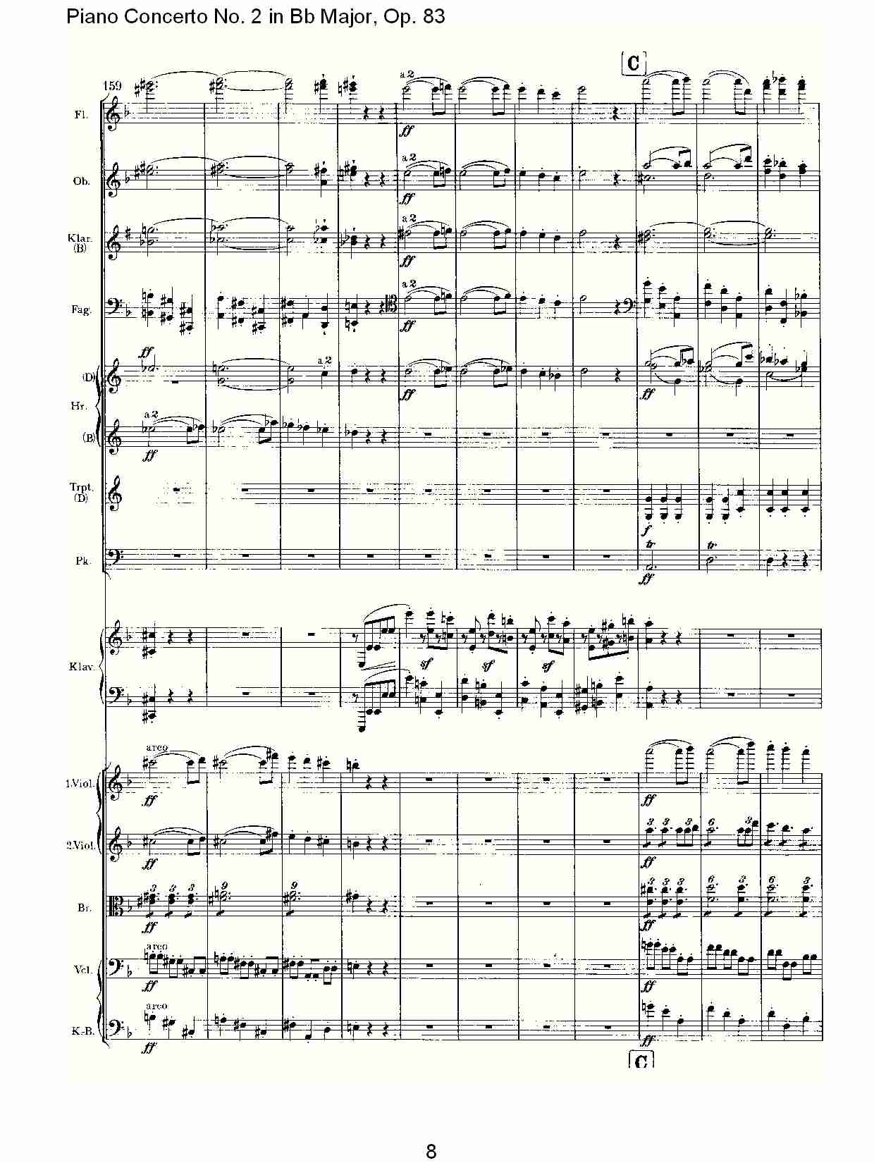 Bb大调钢琴第二协奏曲, Op.83第二乐章（二）总谱（图3）