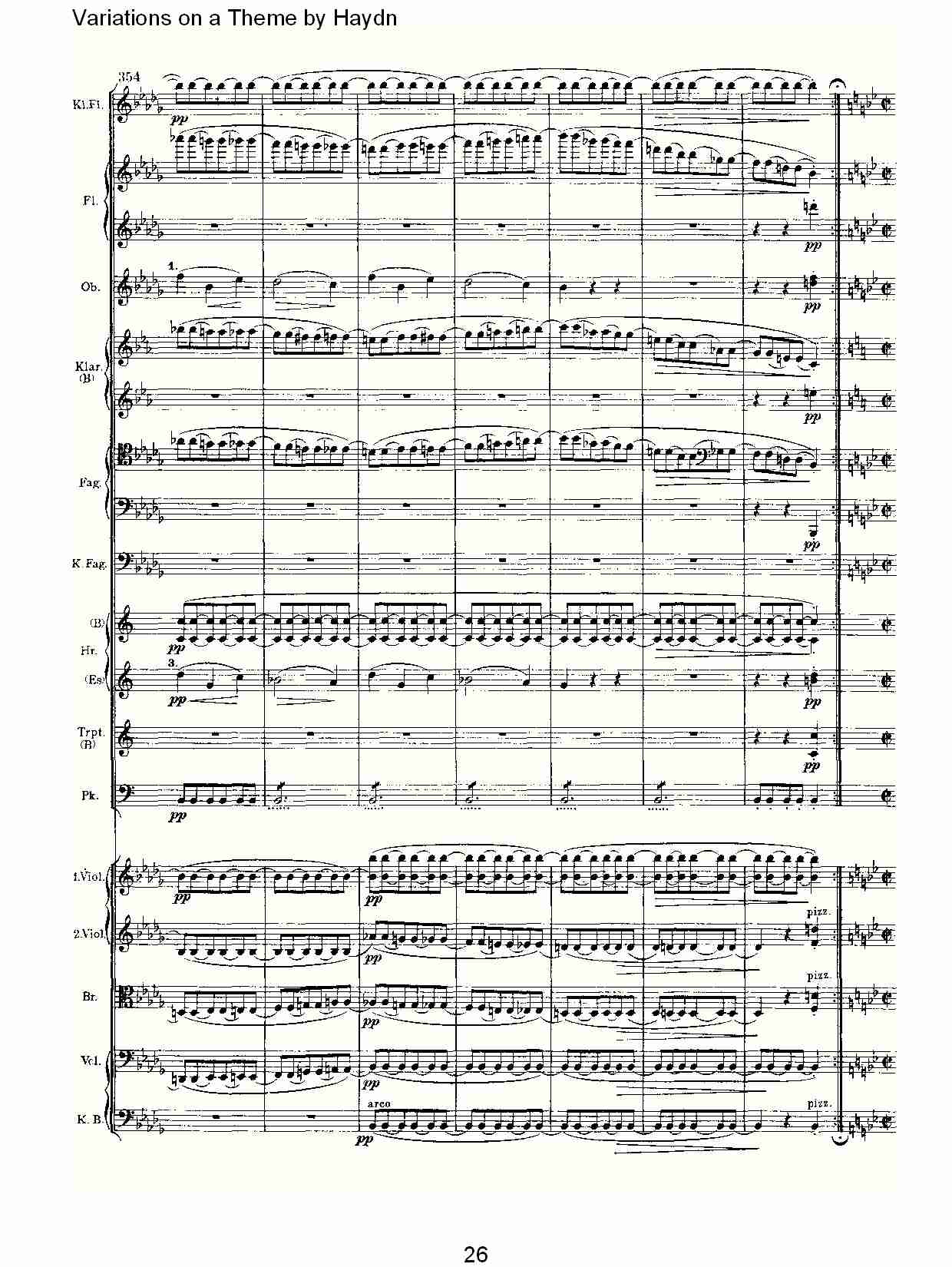Variations on a Theme by Haydn   海顿主旋律变奏曲（六）总谱（图1）