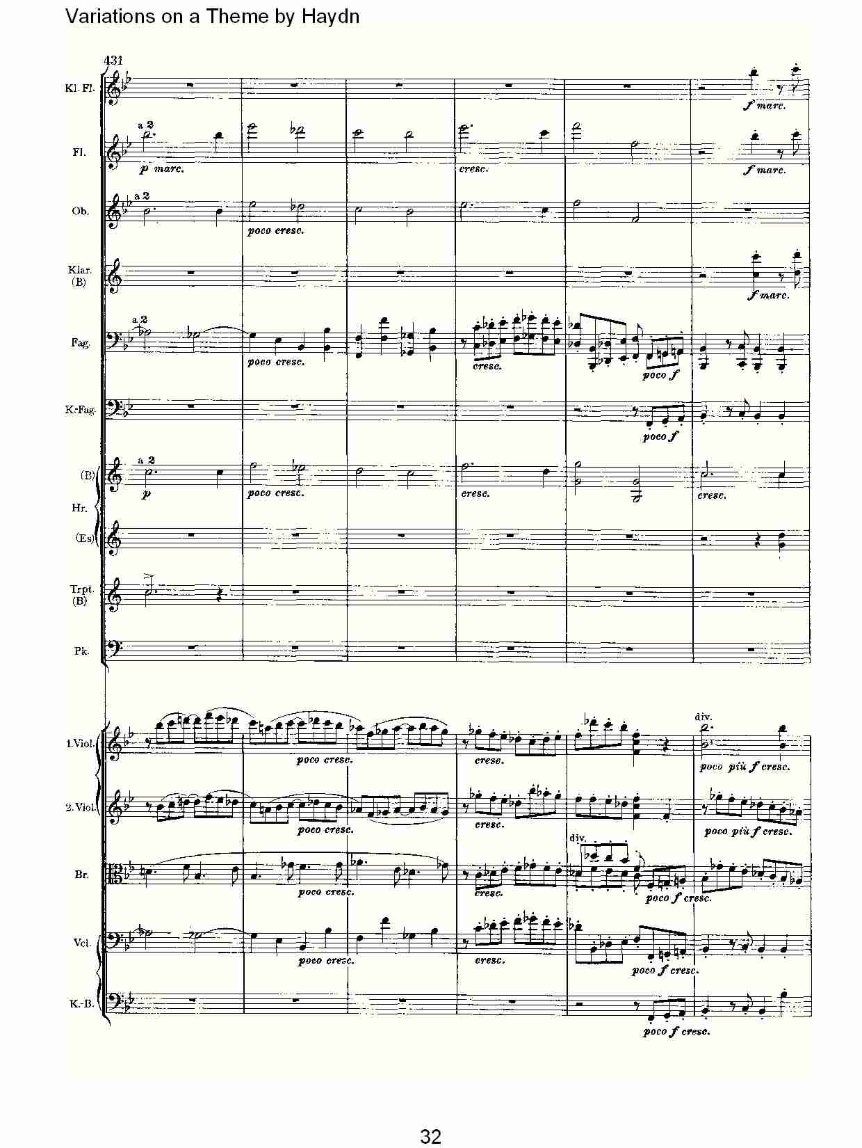 Variations on a Theme by Haydn   海顿主旋律变奏曲（七）总谱（图2）