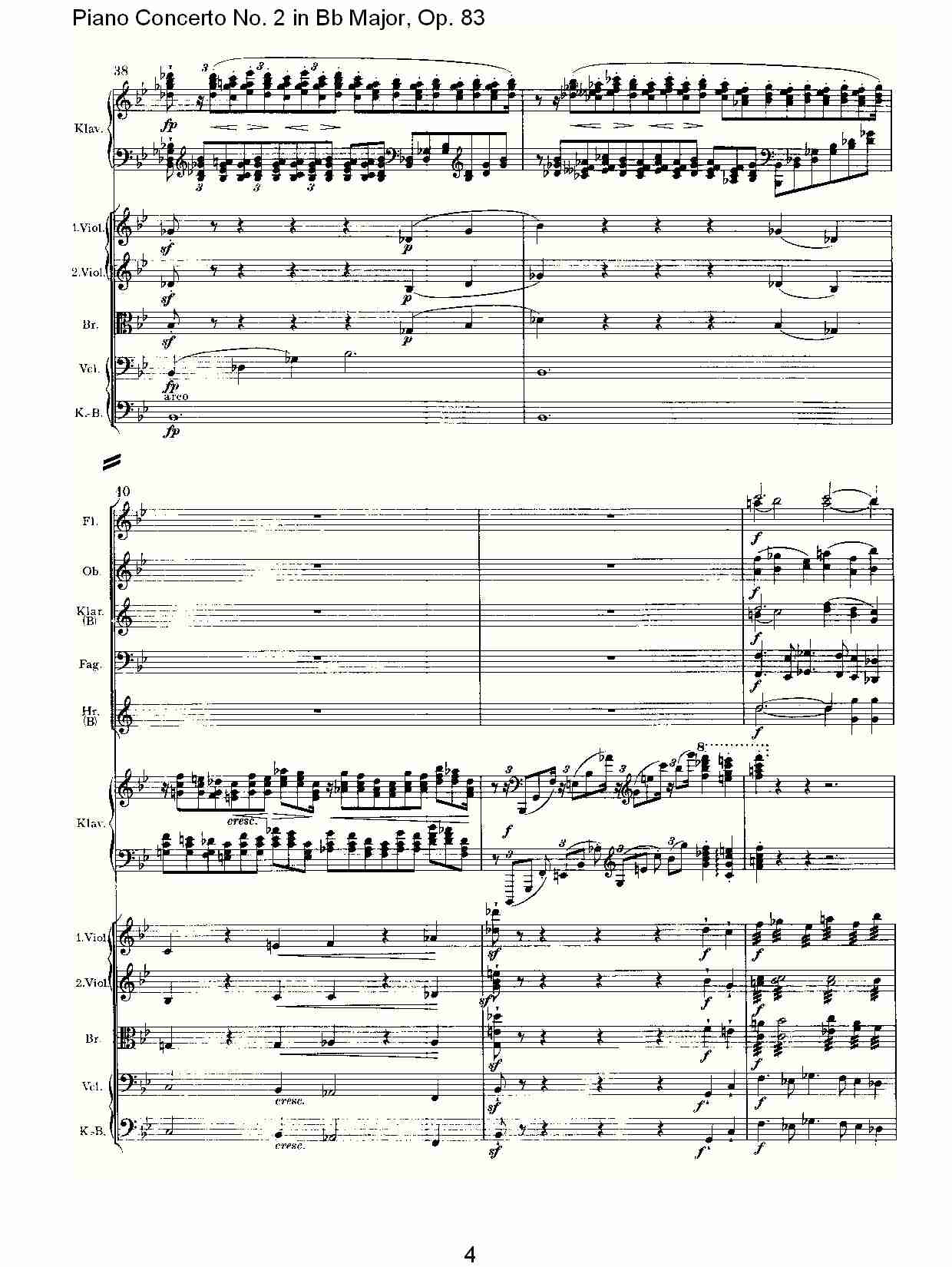 Bb大调钢琴第二协奏曲, Op.83第三乐章（一）总谱（图4）