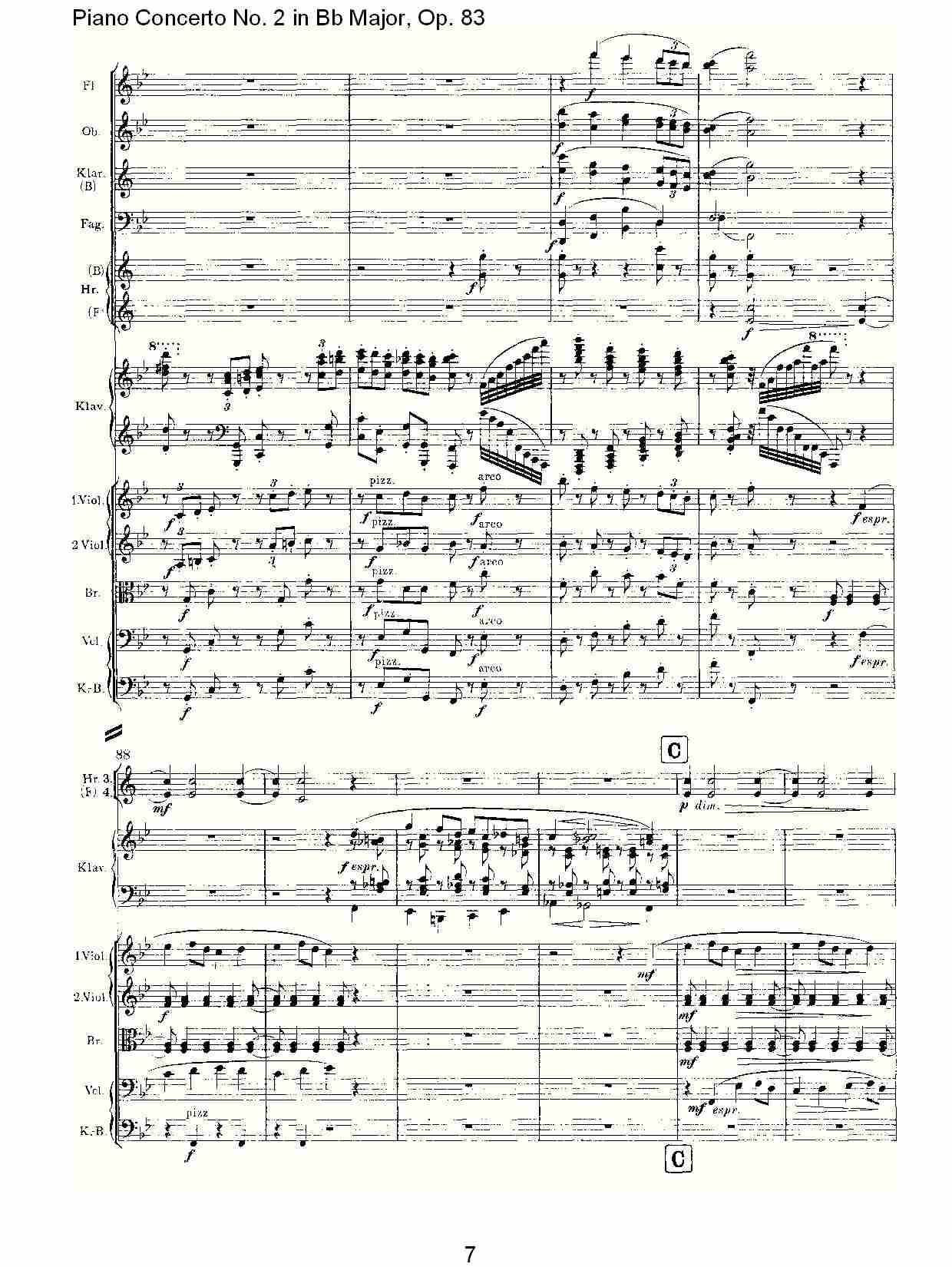 Bb大调钢琴第二协奏曲, Op.83第一乐章（二）总谱（图2）
