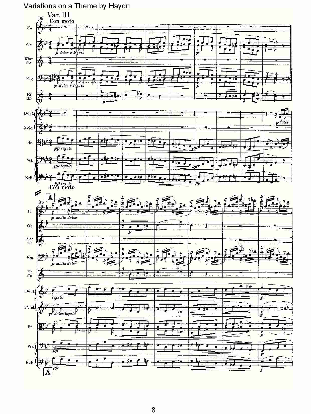 Variations on a Theme by Haydn   海顿主旋律变奏曲（二）总谱（图3）