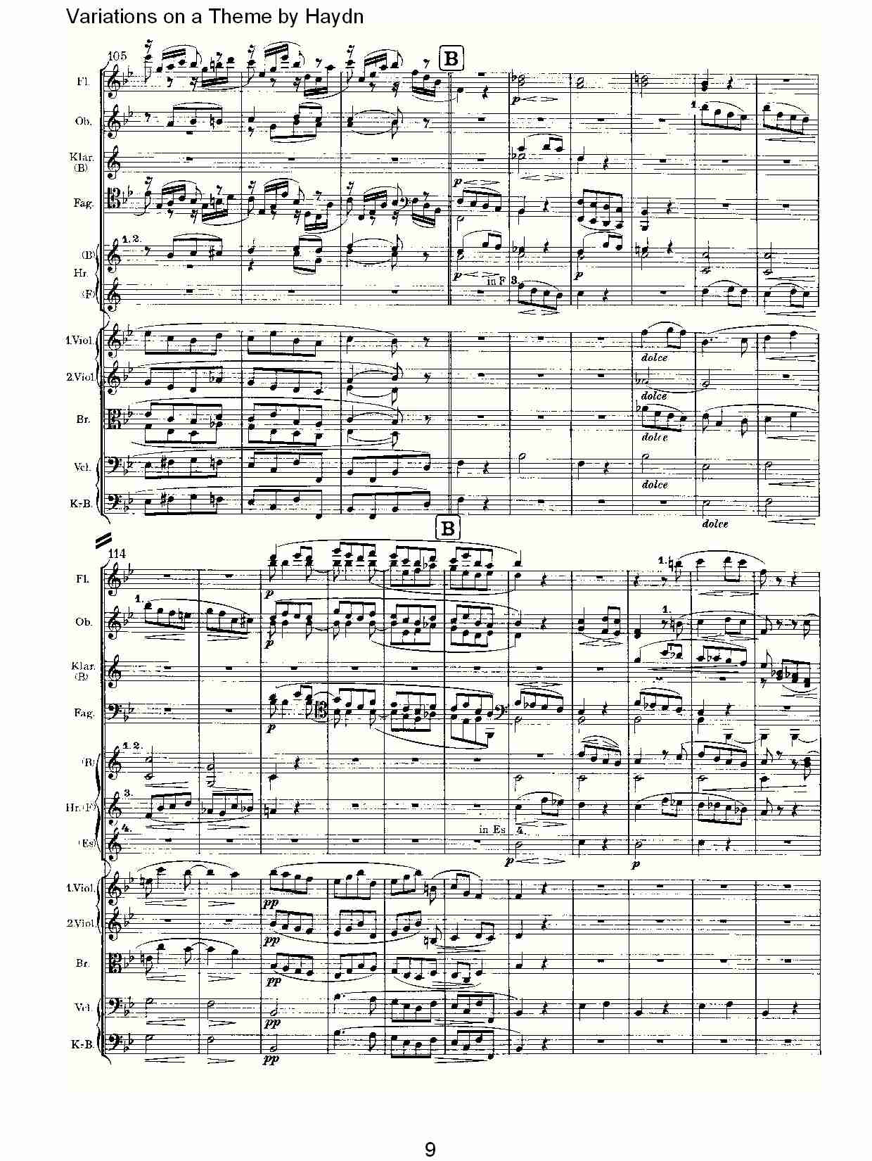 Variations on a Theme by Haydn   海顿主旋律变奏曲（二）总谱（图4）