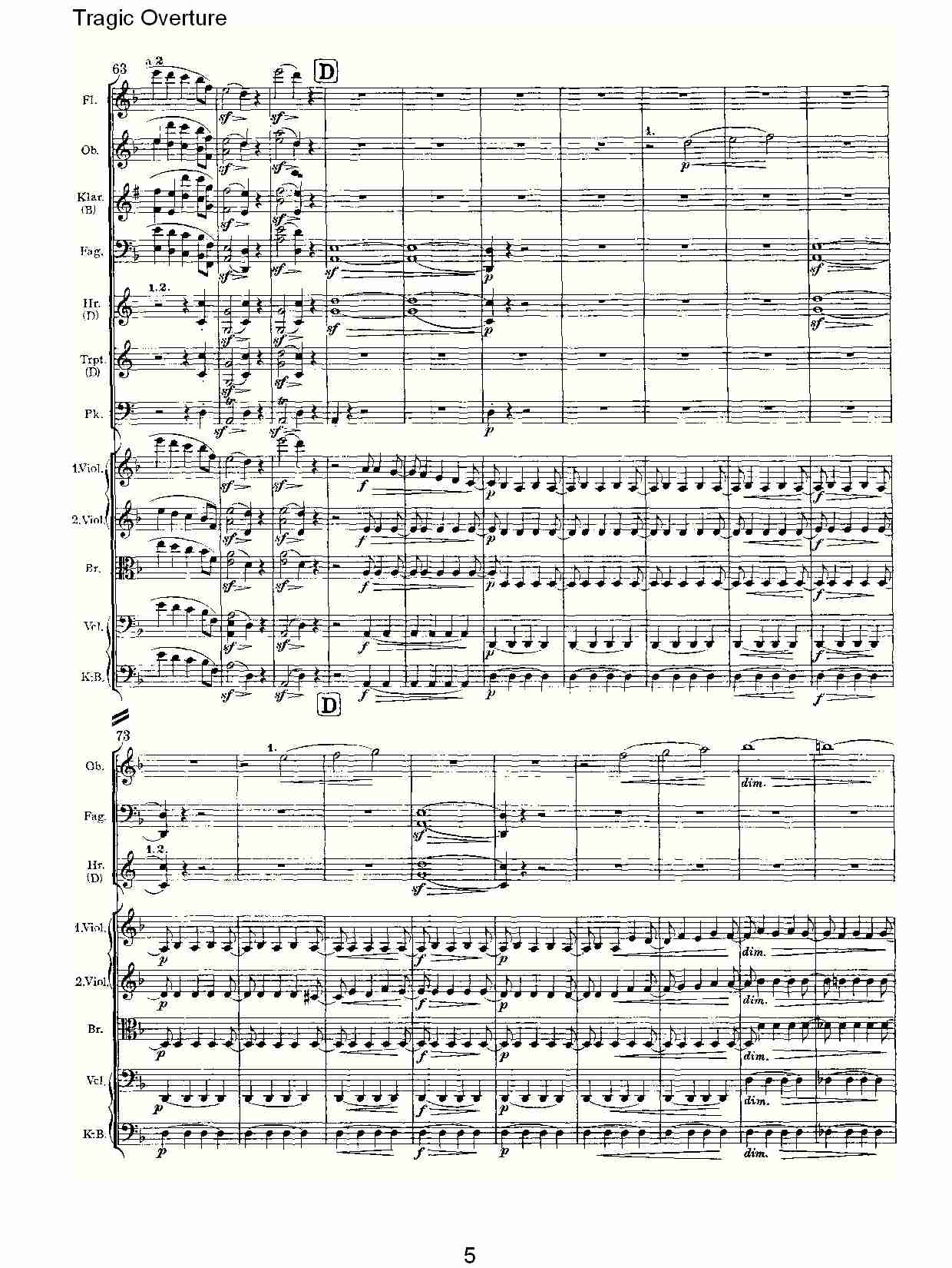 Tragic Overture   悲惨的前奏曲（一）总谱（图5）