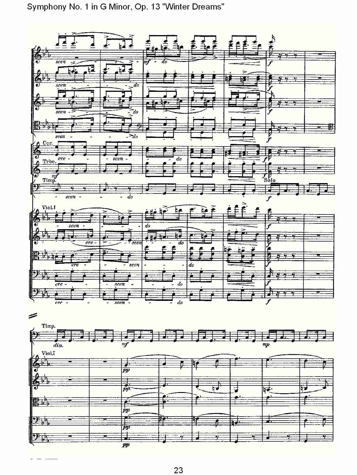 G小调第一交响曲,Op.13冬天的梦幻第三乐章（五）总谱（图3）