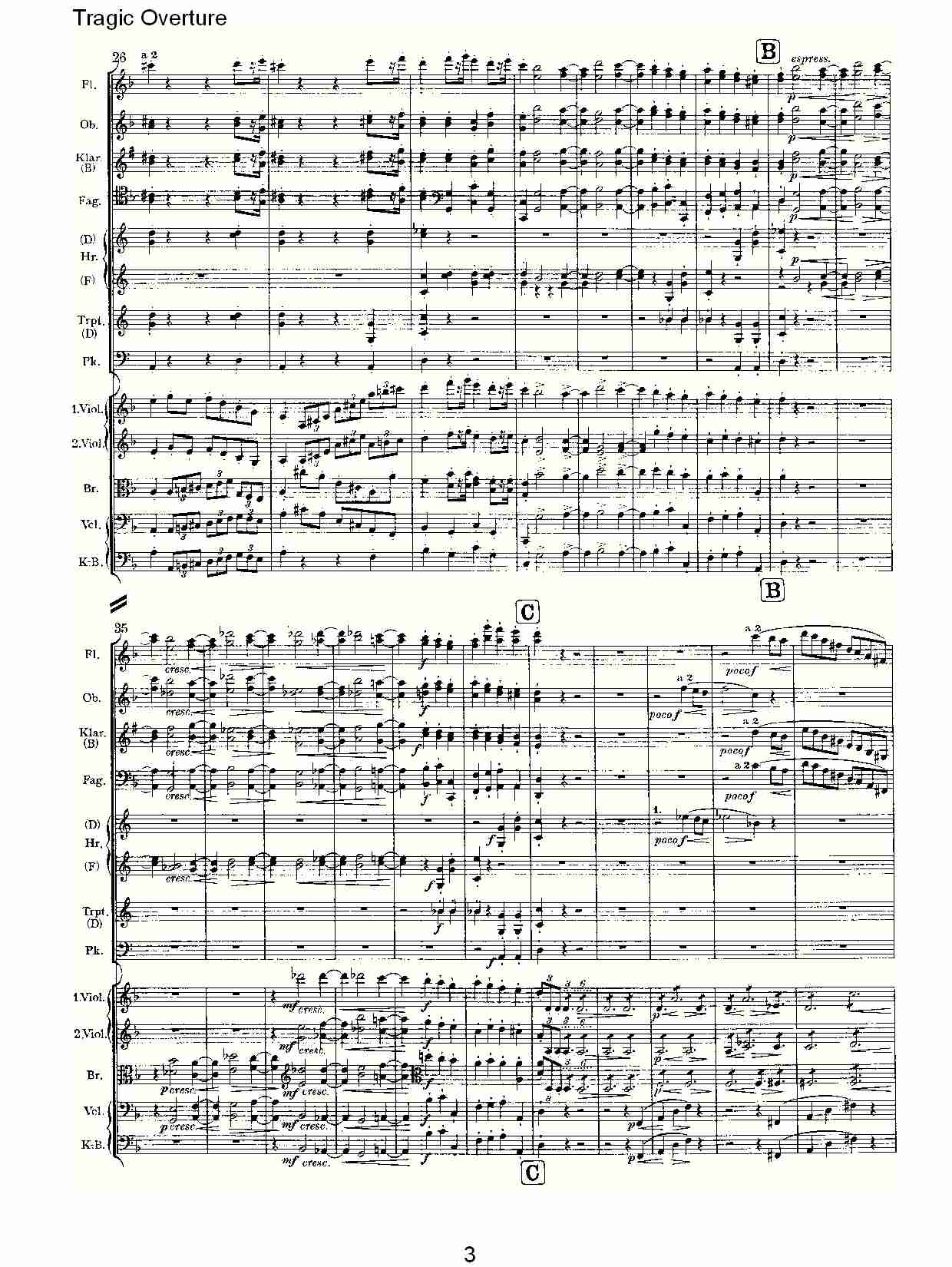 Tragic Overture   悲惨的前奏曲（一）总谱（图3）