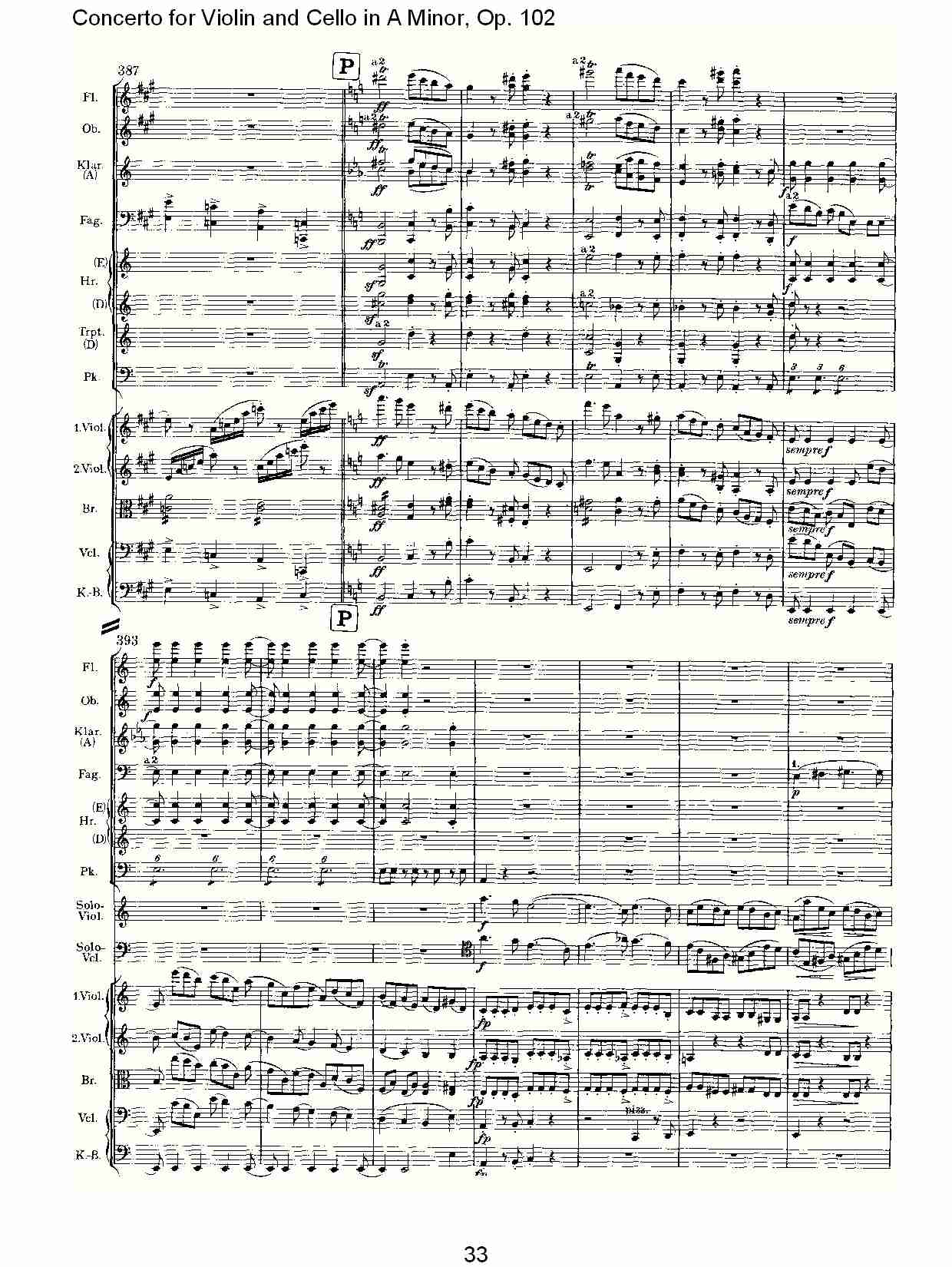 A小调小提琴与大提琴协奏曲, Op.102第一乐章（七）总谱（图3）