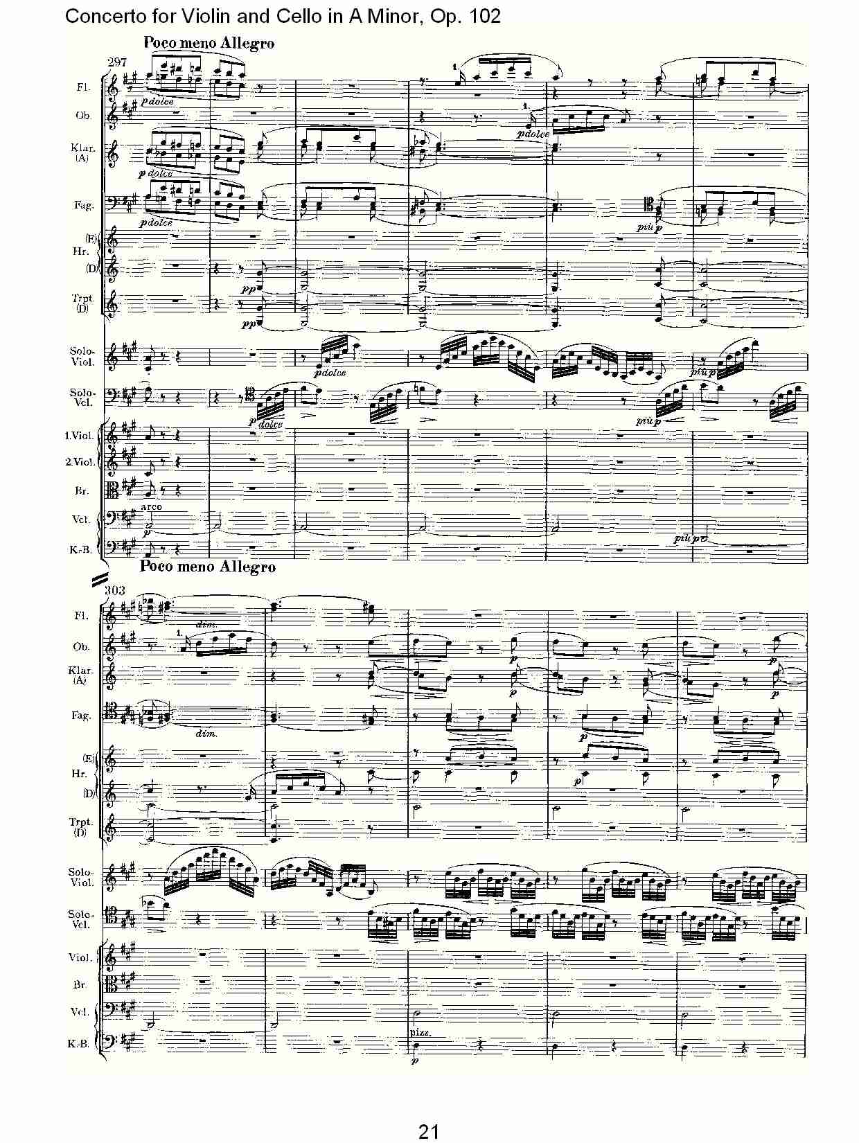 A小调小提琴与大提琴协奏曲, Op.102第三乐章（五）总谱（图1）
