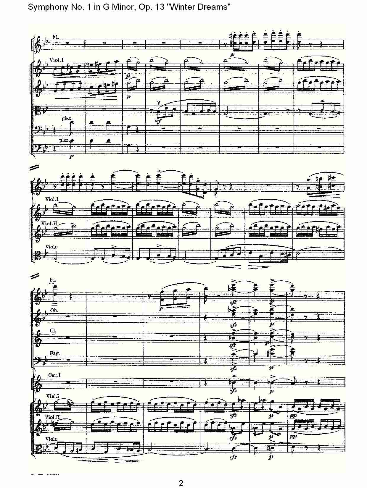 G小调第一交响曲,Op.13冬天的梦幻第一乐章（一）总谱（图2）