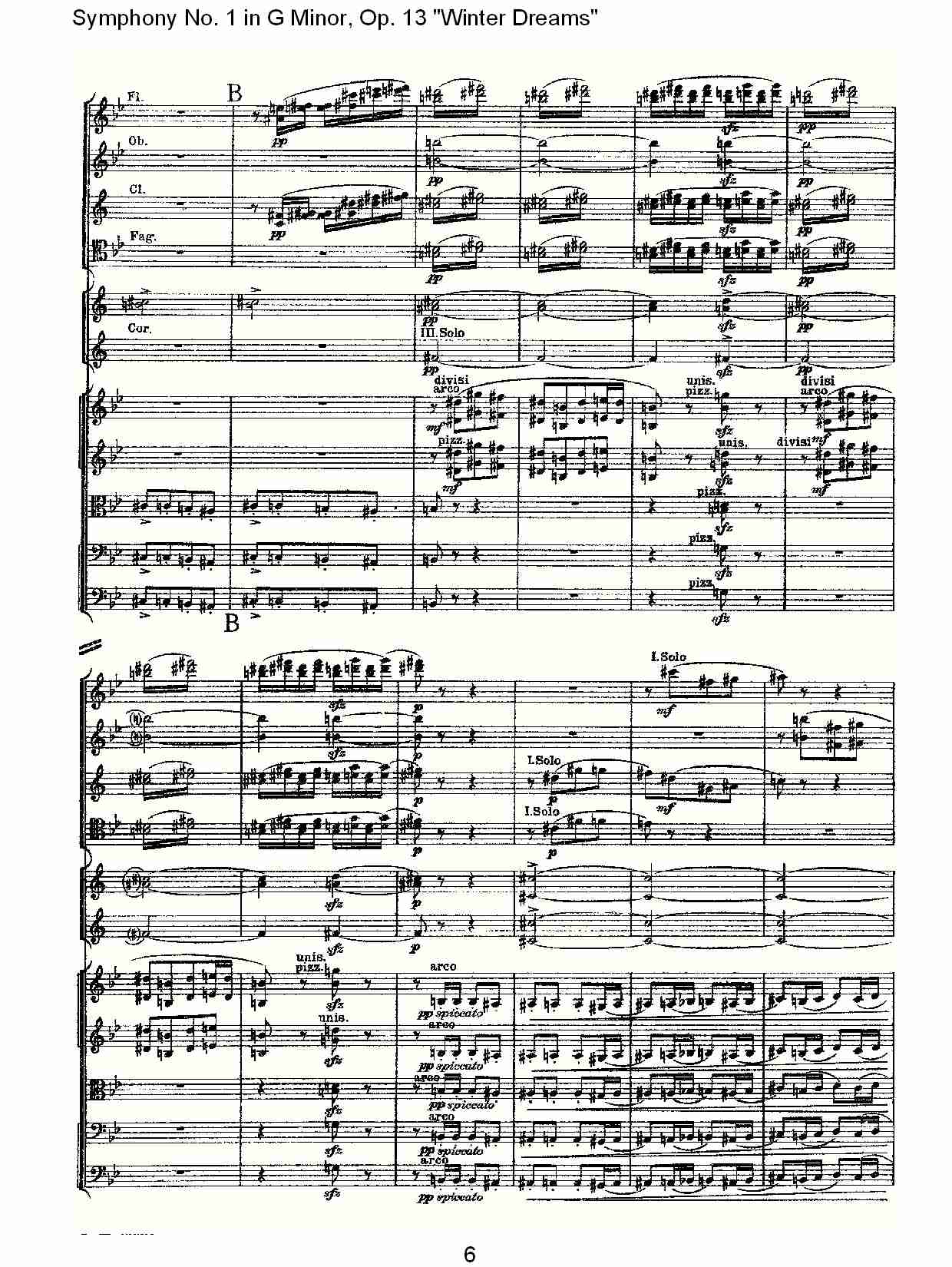 G小调第一交响曲,Op.13冬天的梦幻第一乐章（二）总谱（图1）