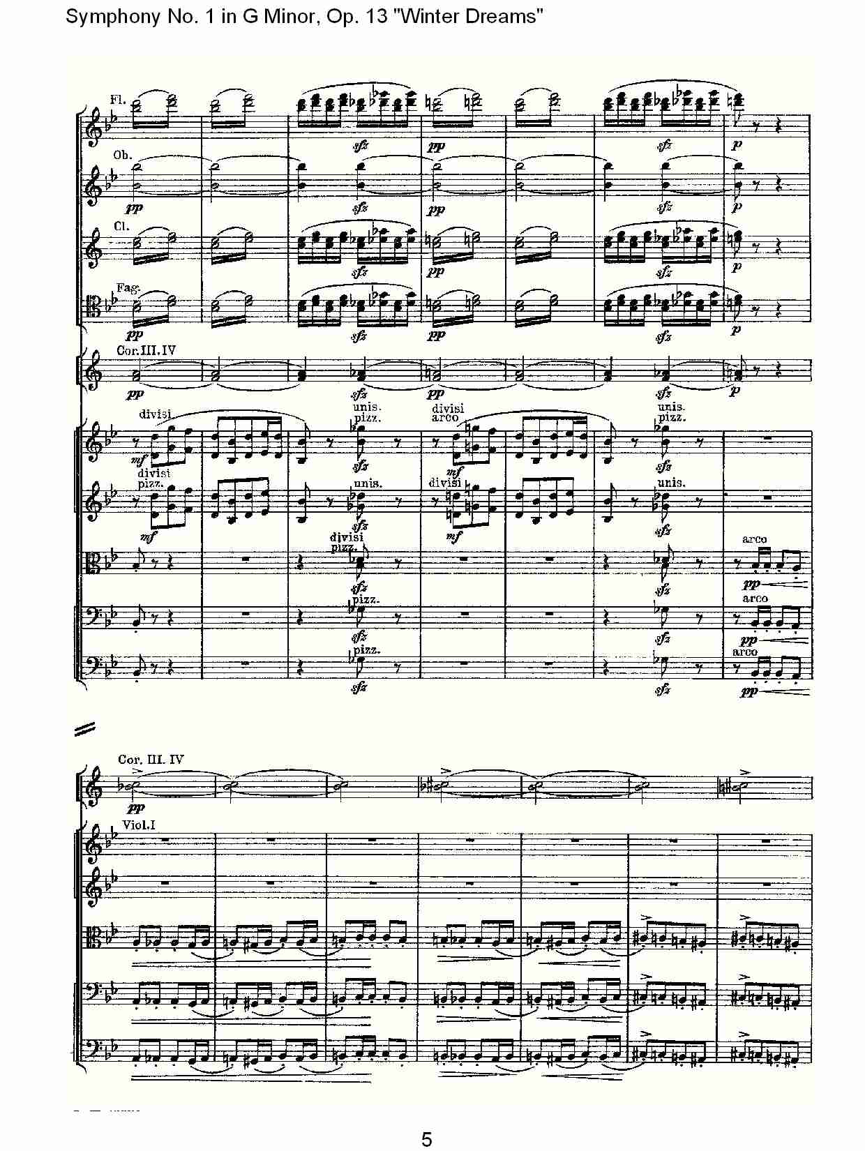 G小调第一交响曲,Op.13冬天的梦幻第一乐章（一）总谱（图5）