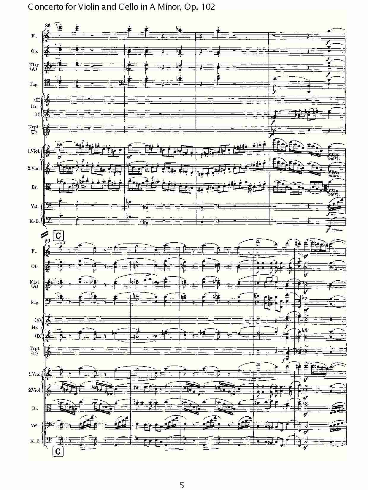 A小调小提琴与大提琴协奏曲, Op.102第一乐章（一）总谱（图6）