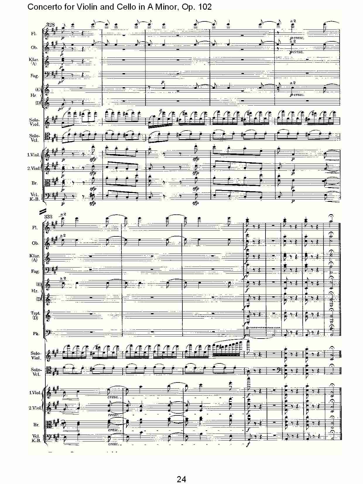 A小调小提琴与大提琴协奏曲, Op.102第三乐章（五）总谱（图4）