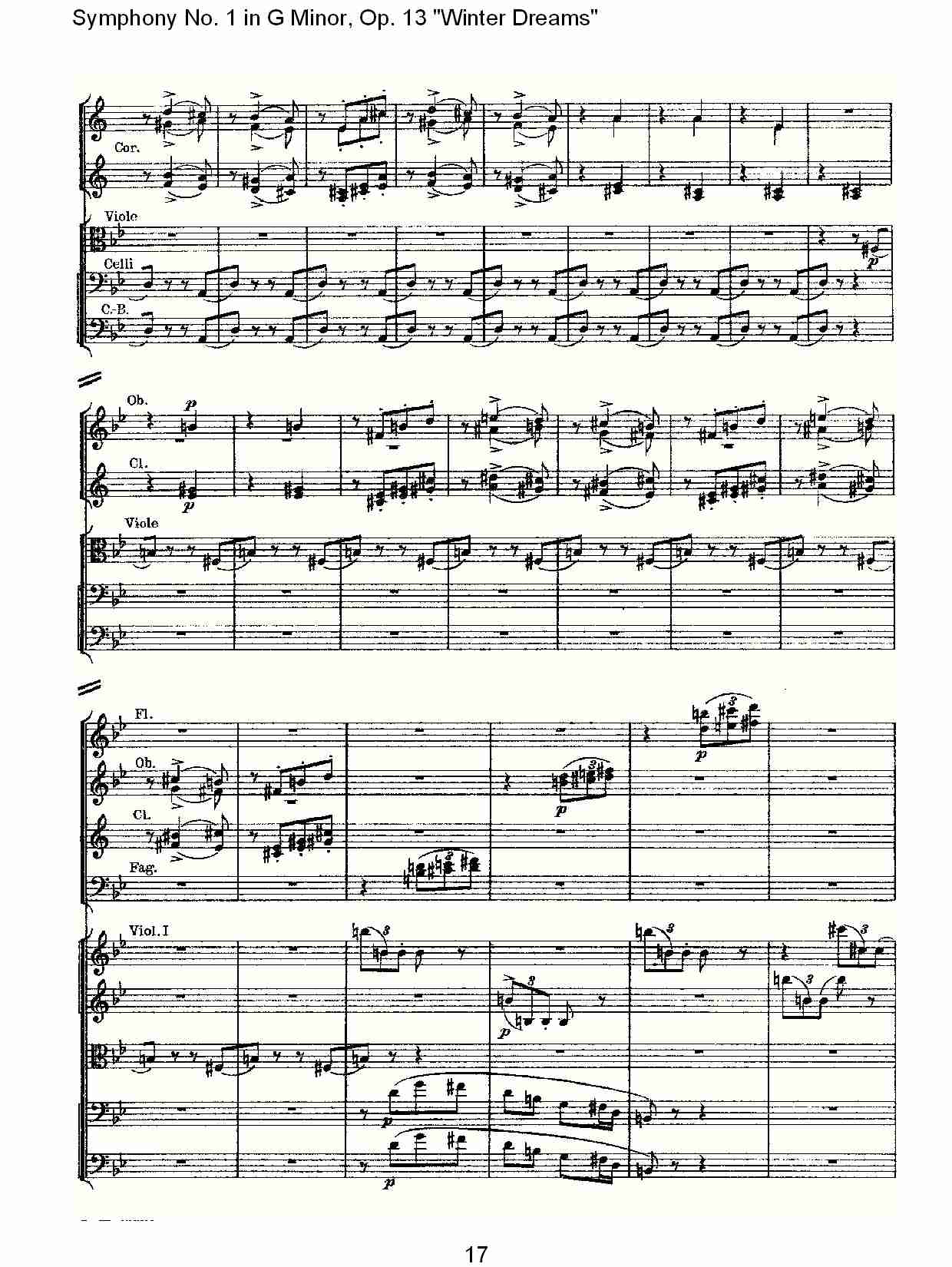 G小调第一交响曲,Op.13冬天的梦幻第一乐章（四）总谱（图2）