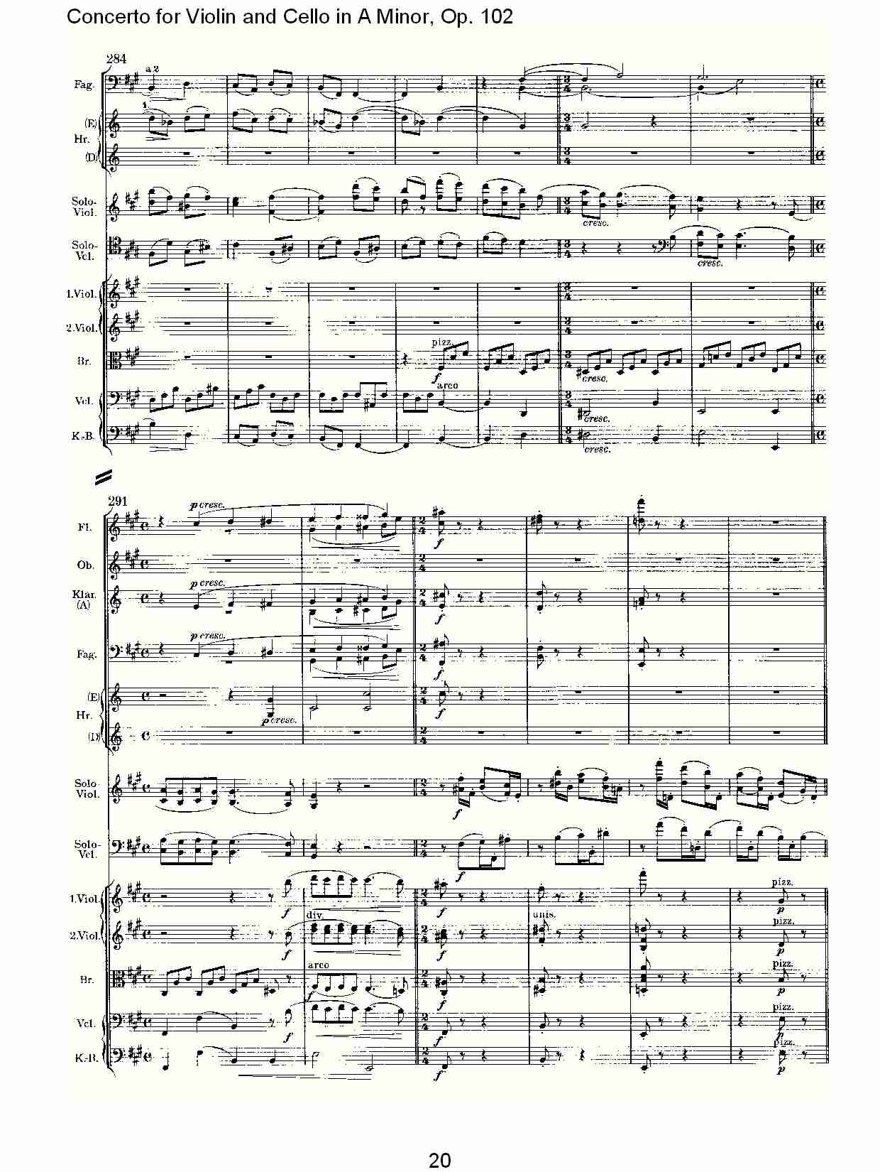 A小调小提琴与大提琴协奏曲, Op.102第三乐章（四）总谱（图5）